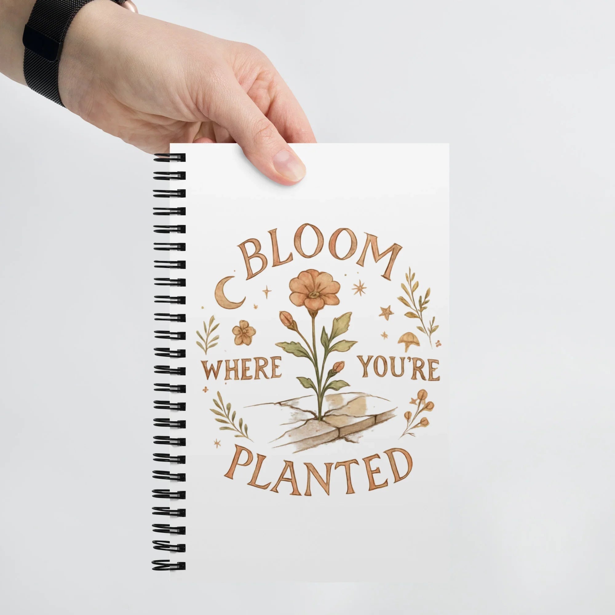 Bloom Where You’re Planted Notebook – Growth Mindset Floral Design - RaZits