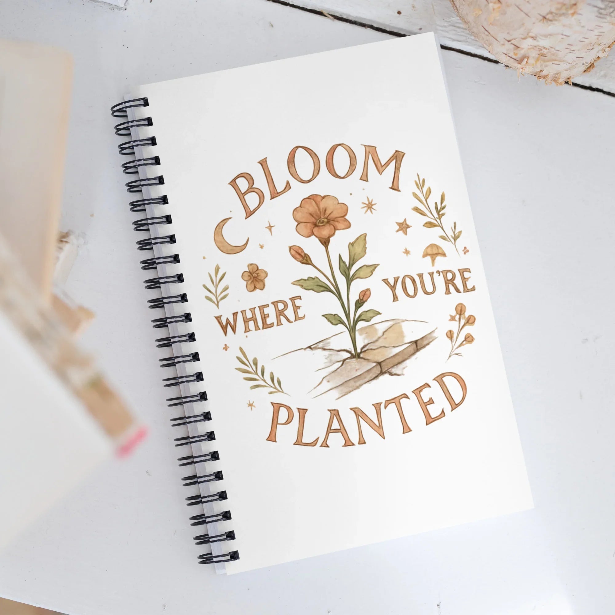 Bloom Where You’re Planted Notebook – Growth Mindset Floral Design - RaZits