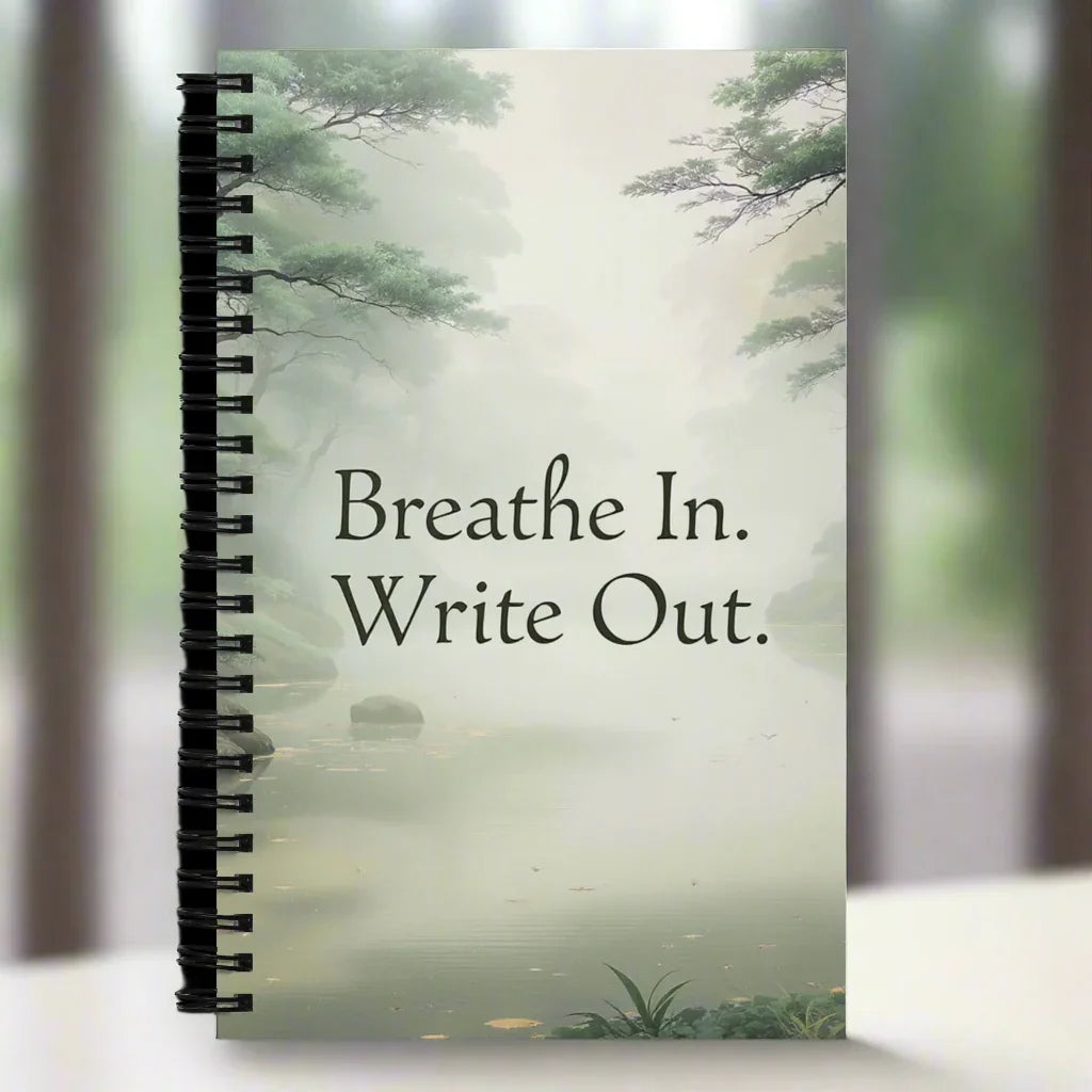 Breathe In. Write Out. – Mindful Forest Spiral Notebook - RaZits