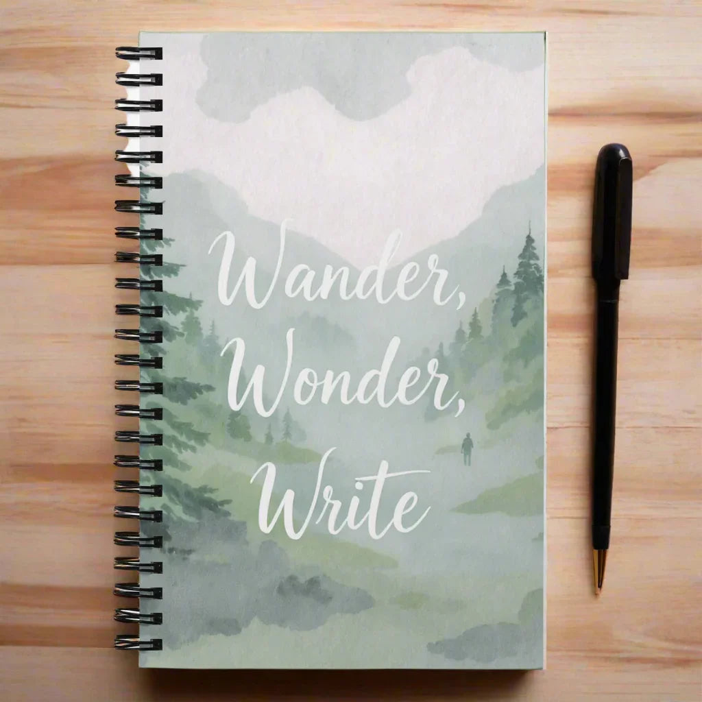 Wander, Wonder, Write – Watercolor Adventure Spiral Notebook - RaZits