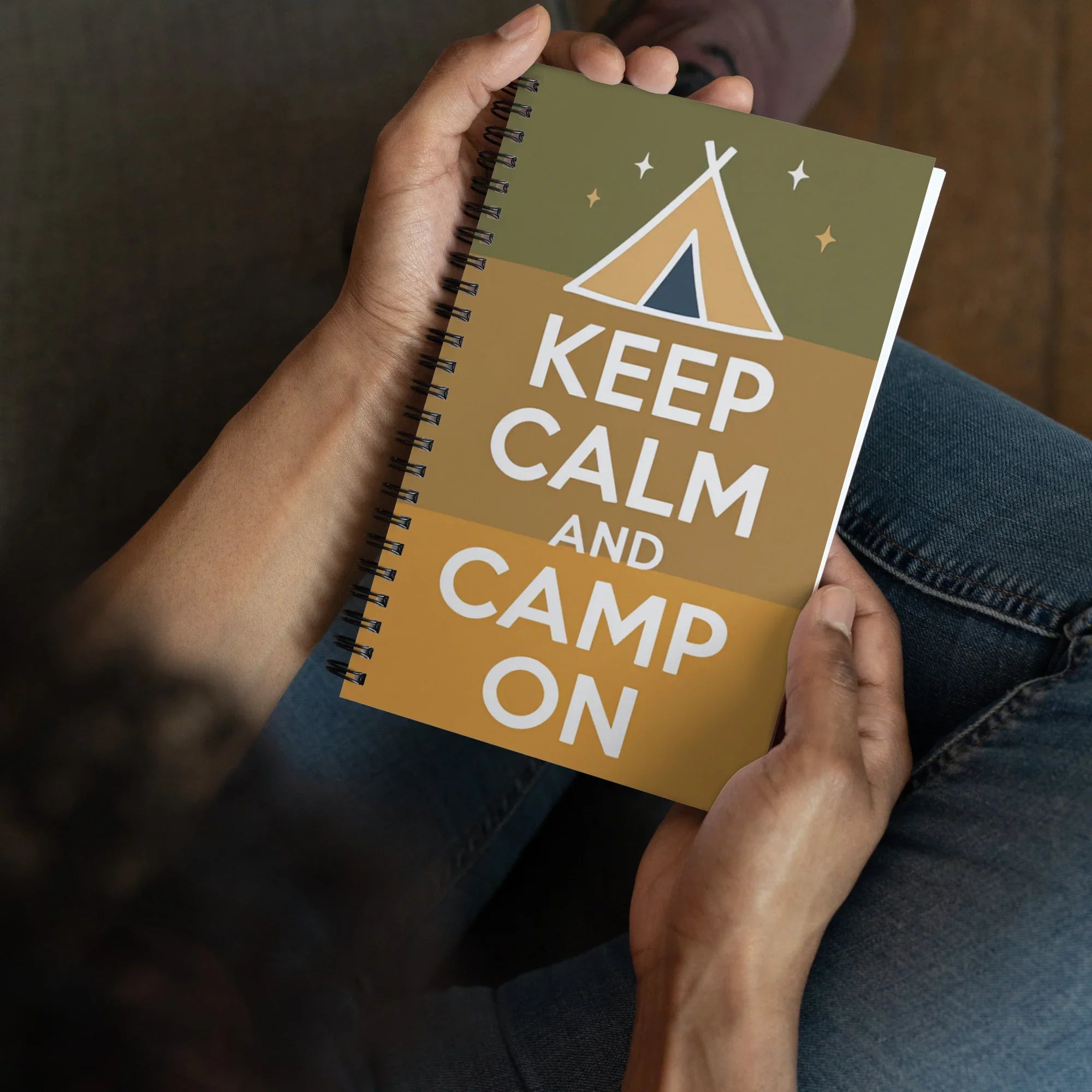 Keep Calm and Camp On – Minimalist Spiral Notebook - RaZits