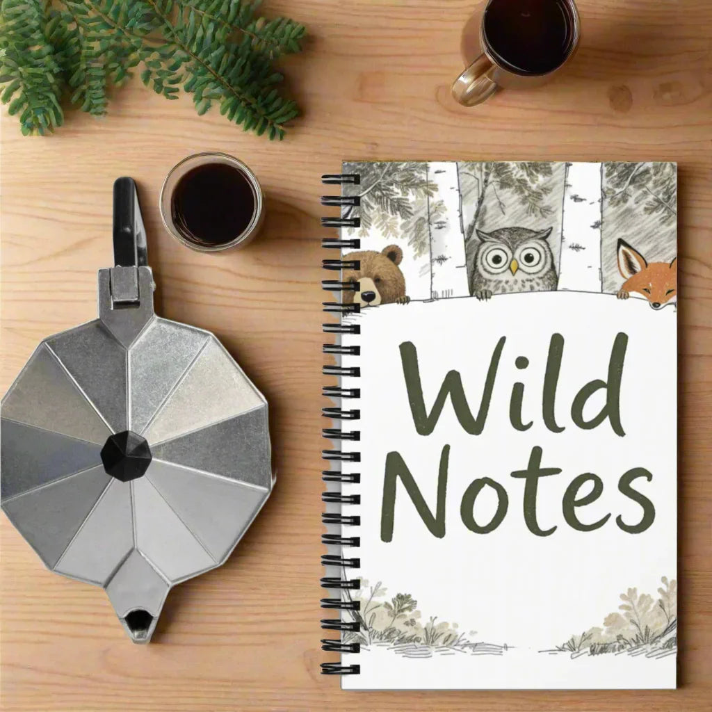 Wild Notes – Forest Animal Sketch Spiral Notebook - RaZits