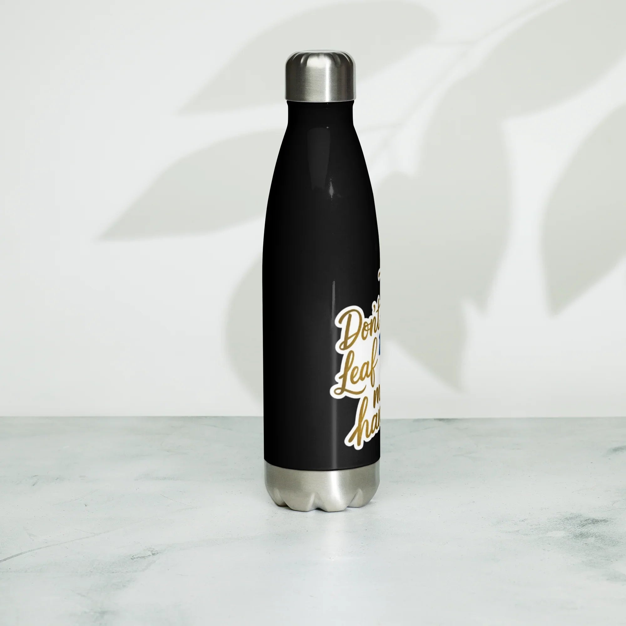 Don’t Leaf Me Hanging Bottle – Funny Nature-Themed Stainless Steel Bottle - RaZits