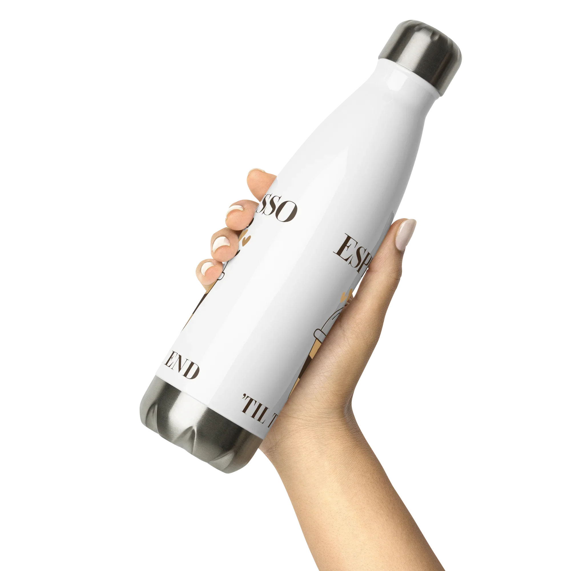 Espresso Til The End Bottle – Cute Coffee Lover Stainless Steel Bottle - RaZits