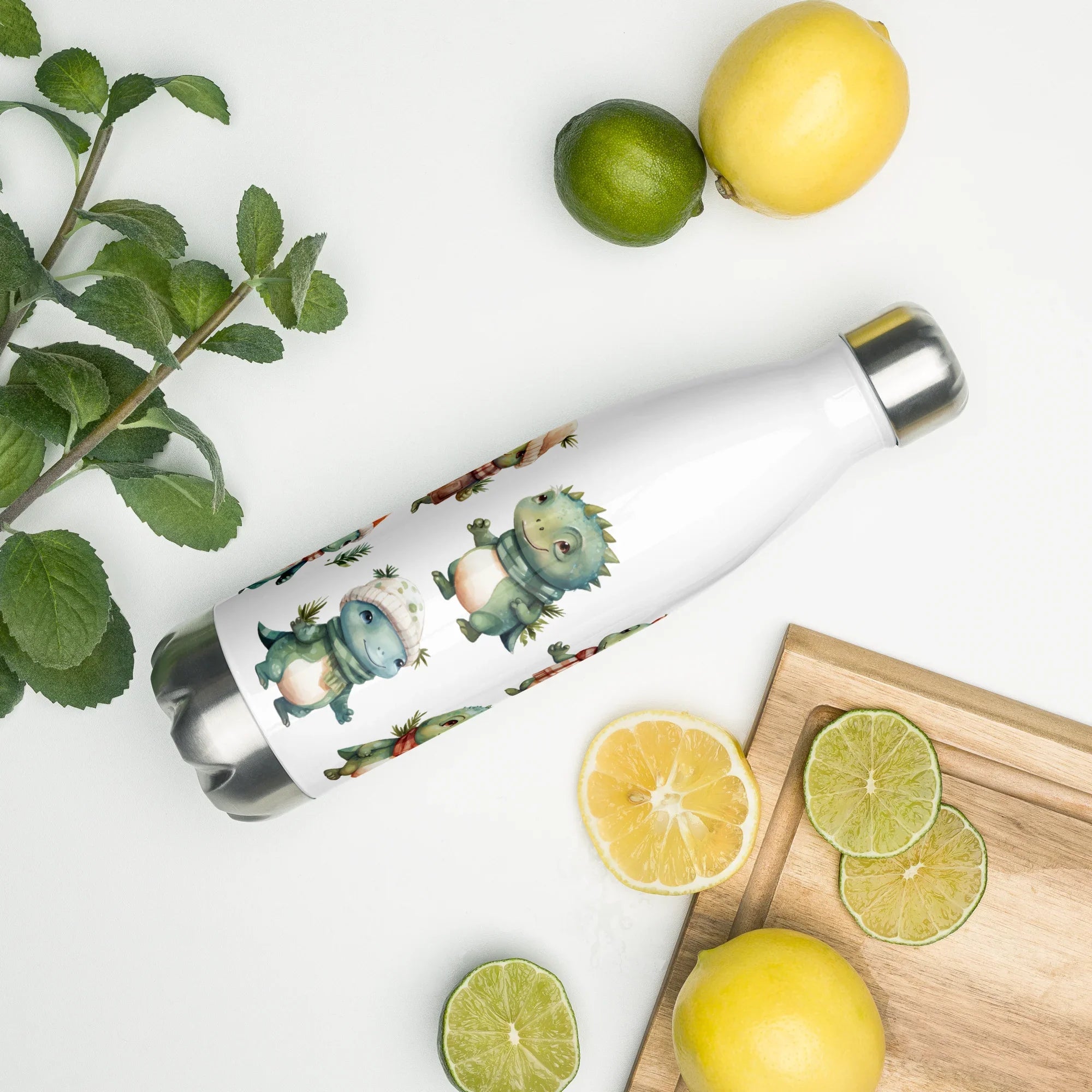 Dinosaur Green Bottle – Cute Stainless Steel Insulated Drinkware - RaZits