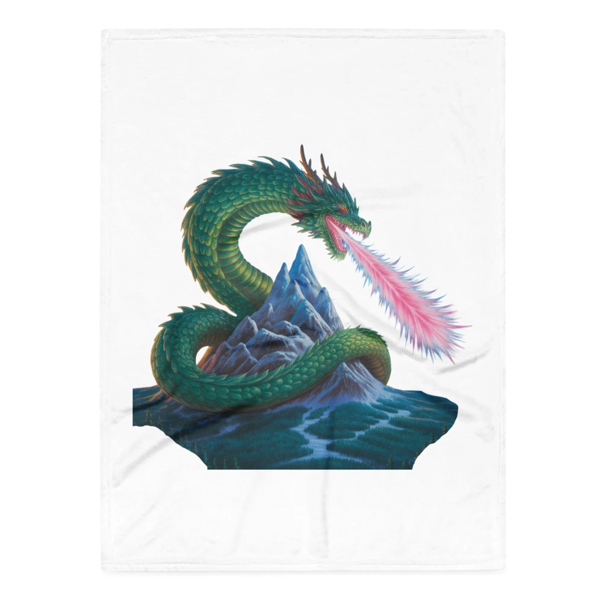 Dragon Fire Mountain Throw Blanket - RaZits