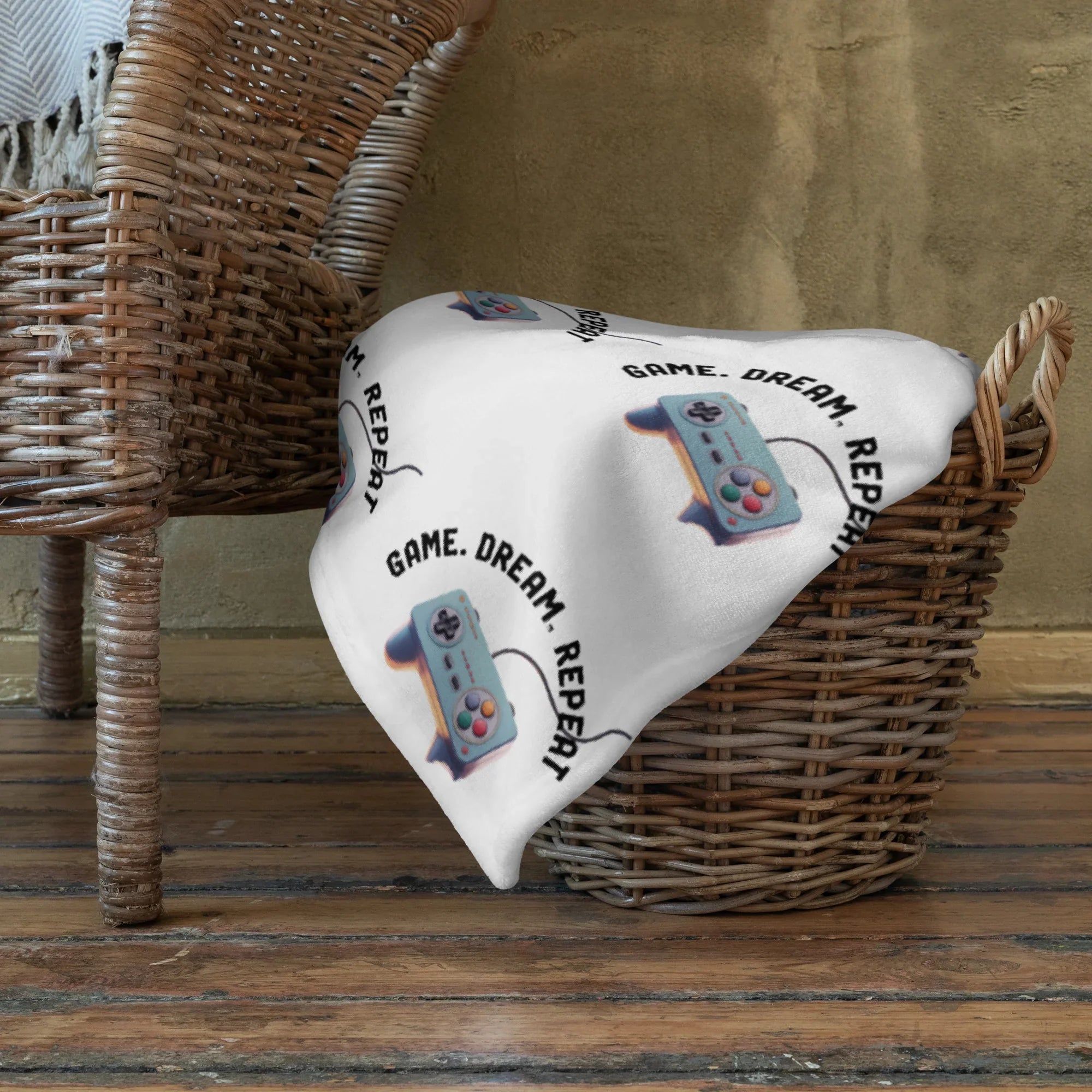 Game Dream Repeat Gaming Throw Blanket - RaZits