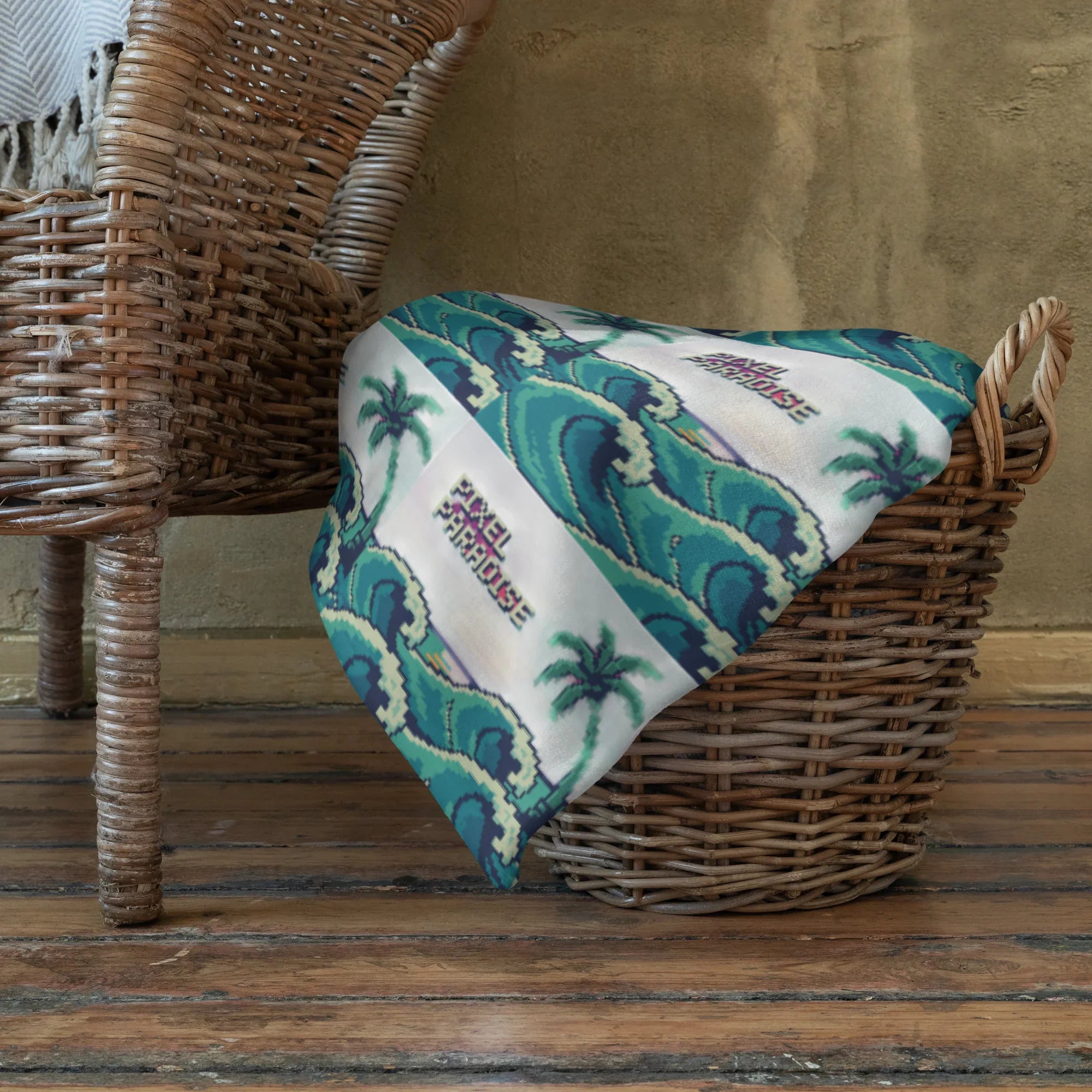 Pixel Paradise Throw Blanket - RaZits