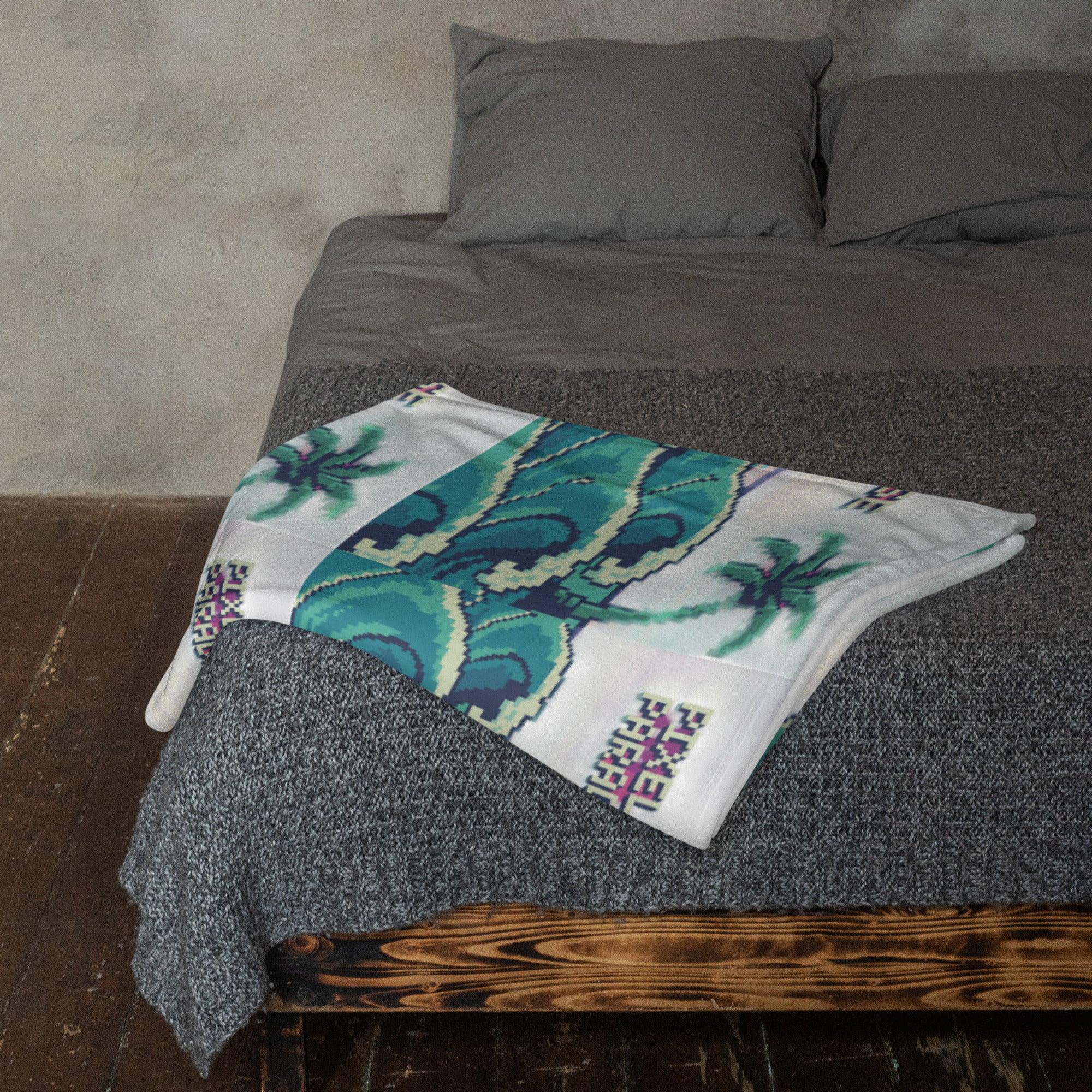 Pixel Paradise Throw Blanket - RaZits