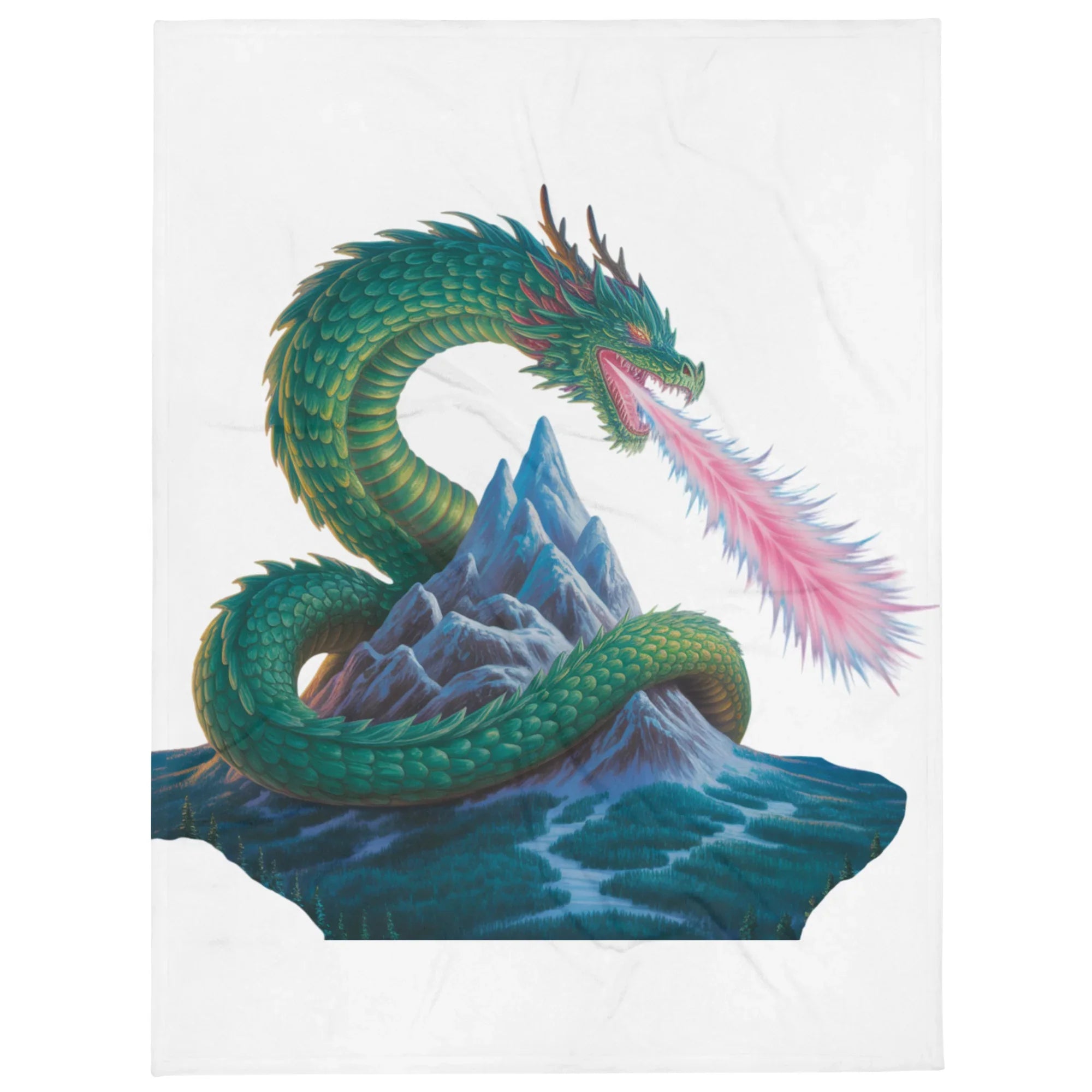 Dragon Fire Mountain Throw Blanket - RaZits