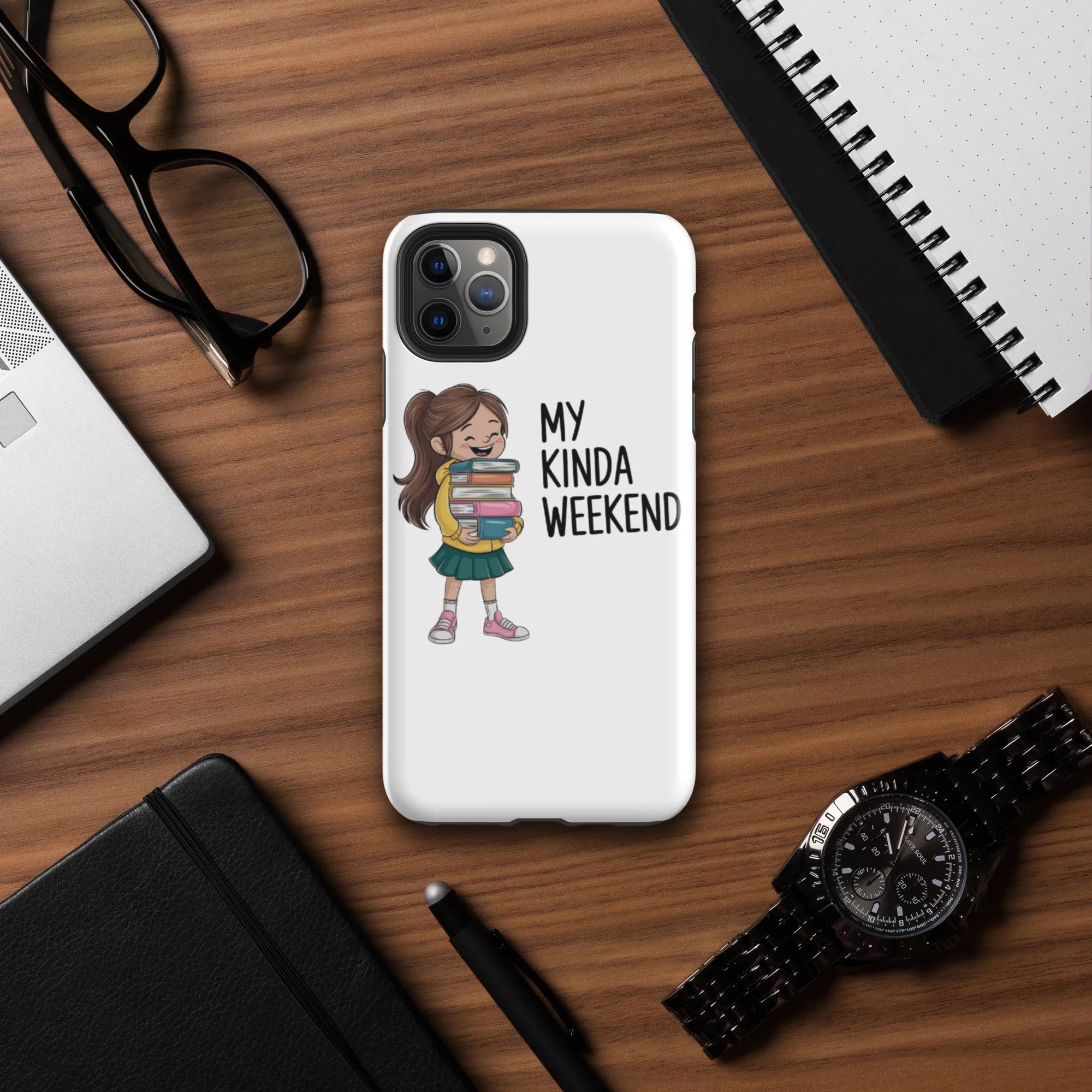 My Kinda Weekend iPhone Case – Book Lover Design for Readers - RaZits