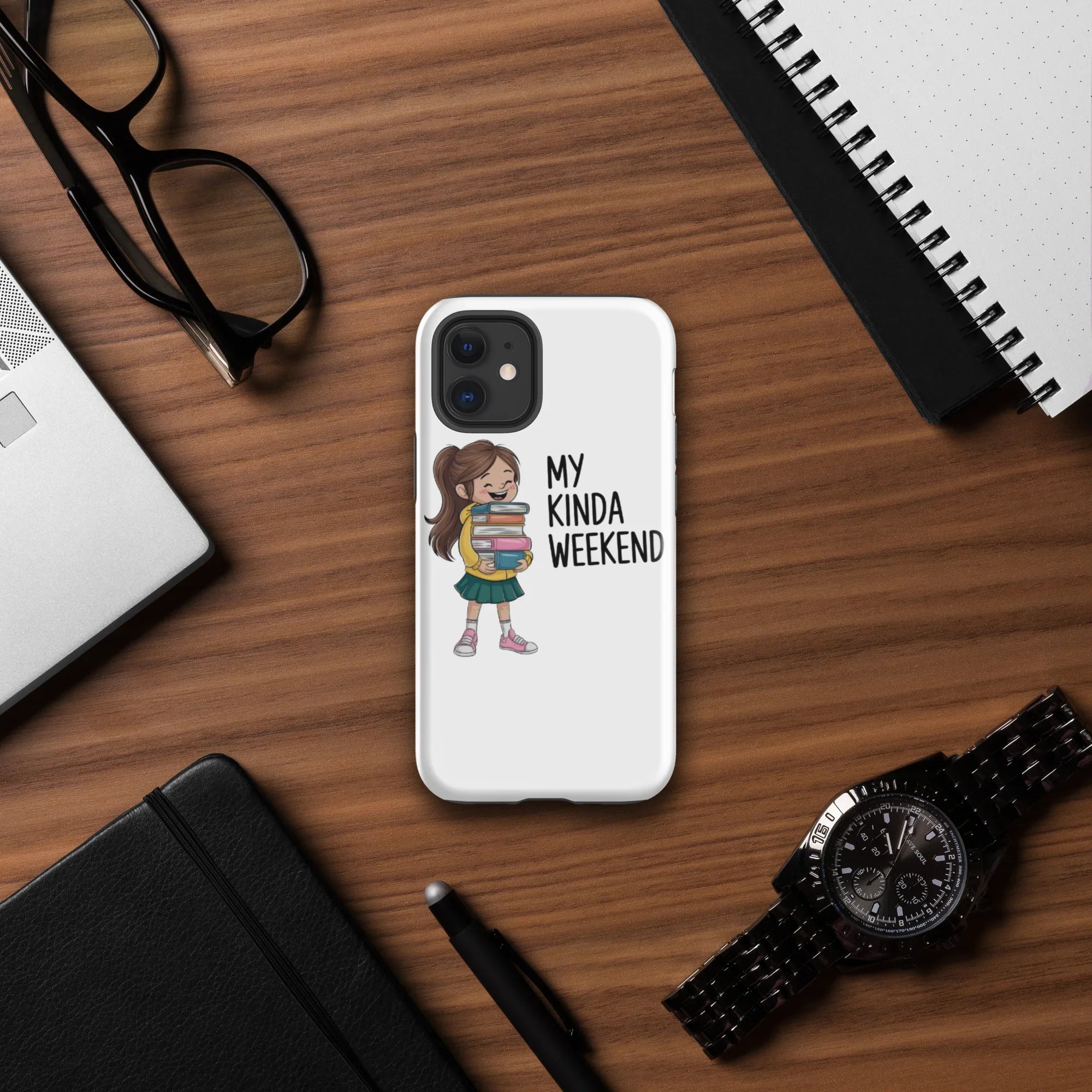 My Kinda Weekend iPhone Case – Book Lover Design for Readers - RaZits