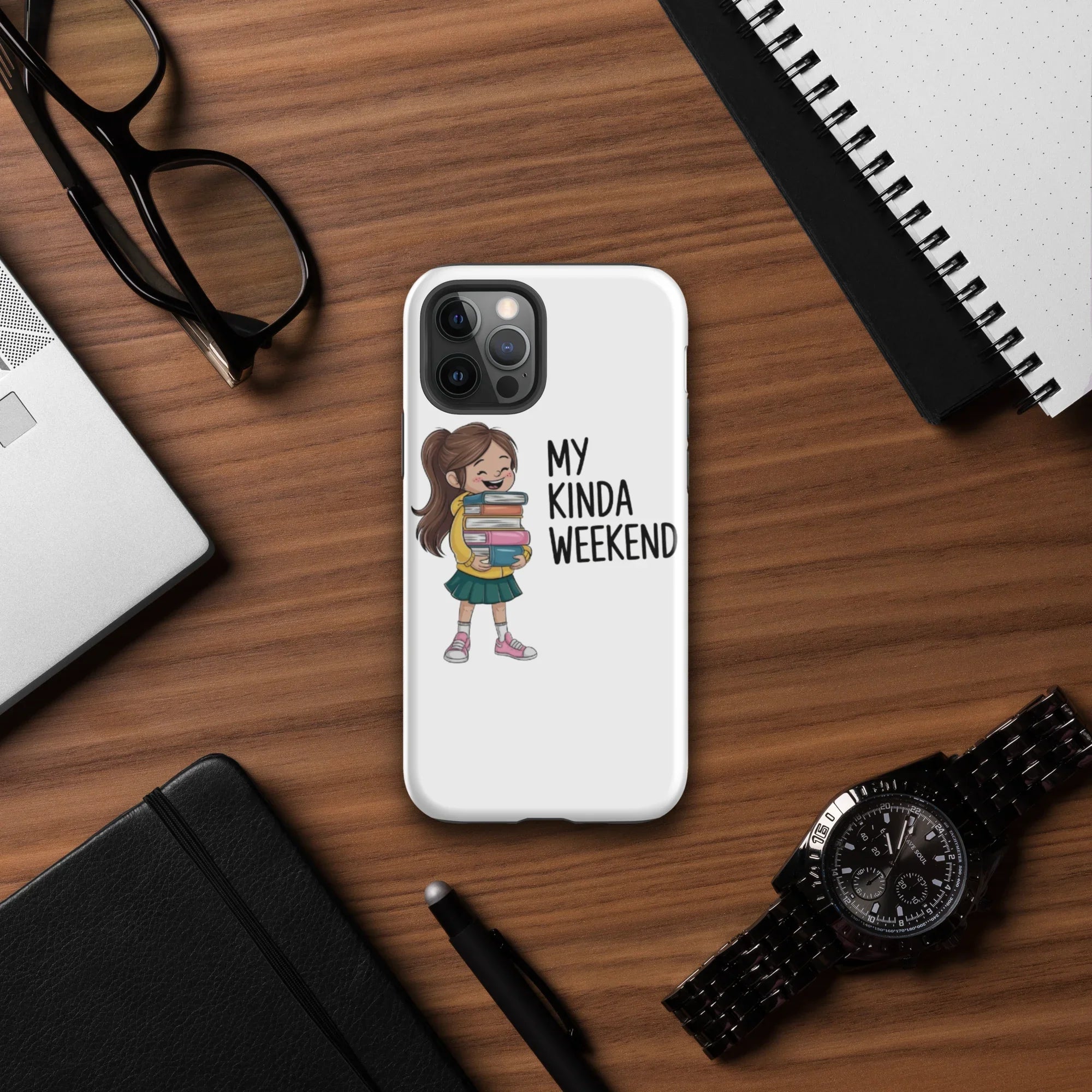 My Kinda Weekend iPhone Case – Book Lover Design for Readers - RaZits
