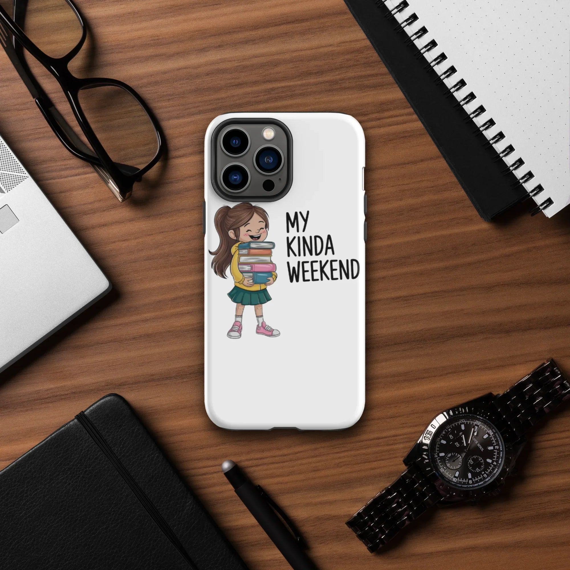 My Kinda Weekend iPhone Case – Book Lover Design for Readers - RaZits