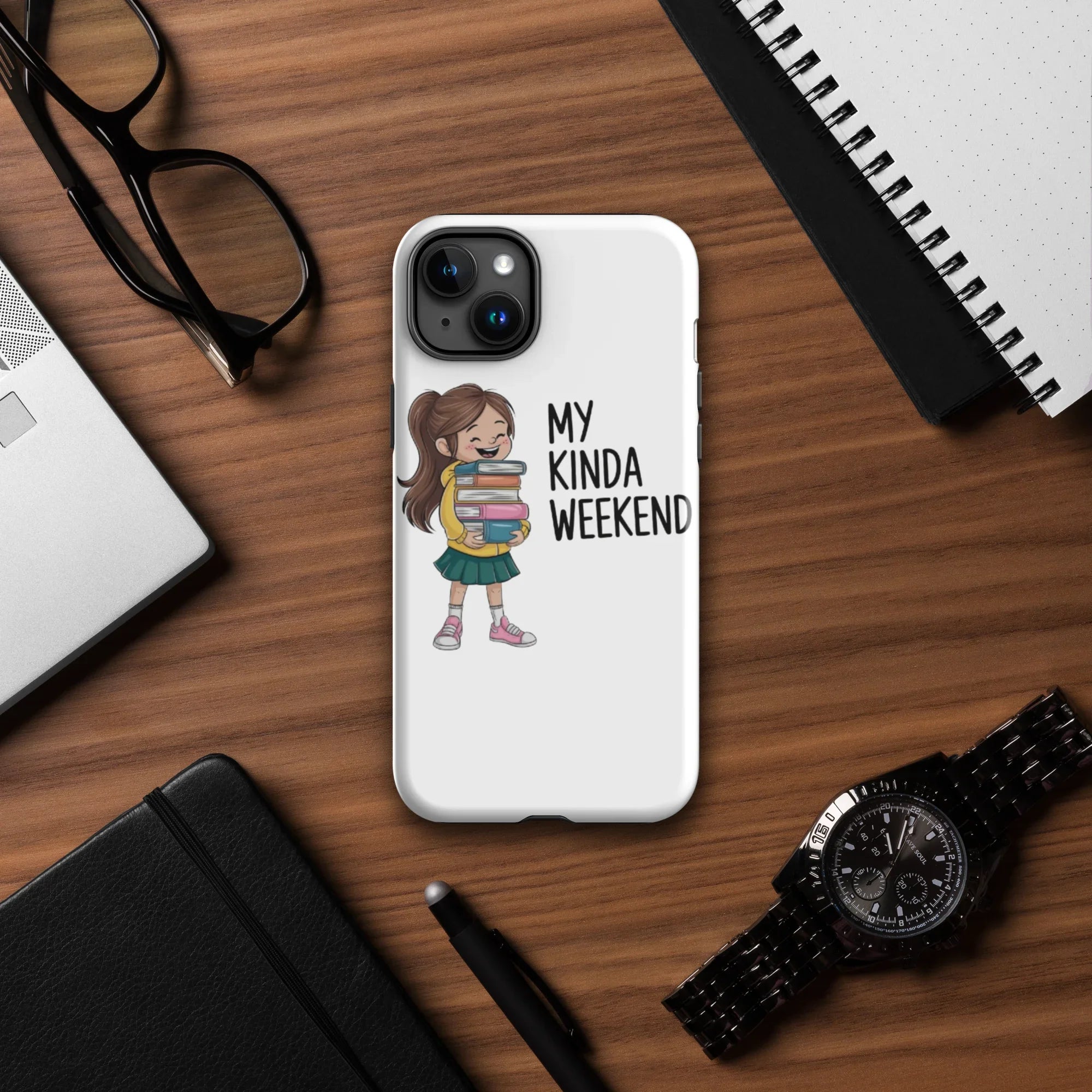 My Kinda Weekend iPhone Case – Book Lover Design for Readers - RaZits