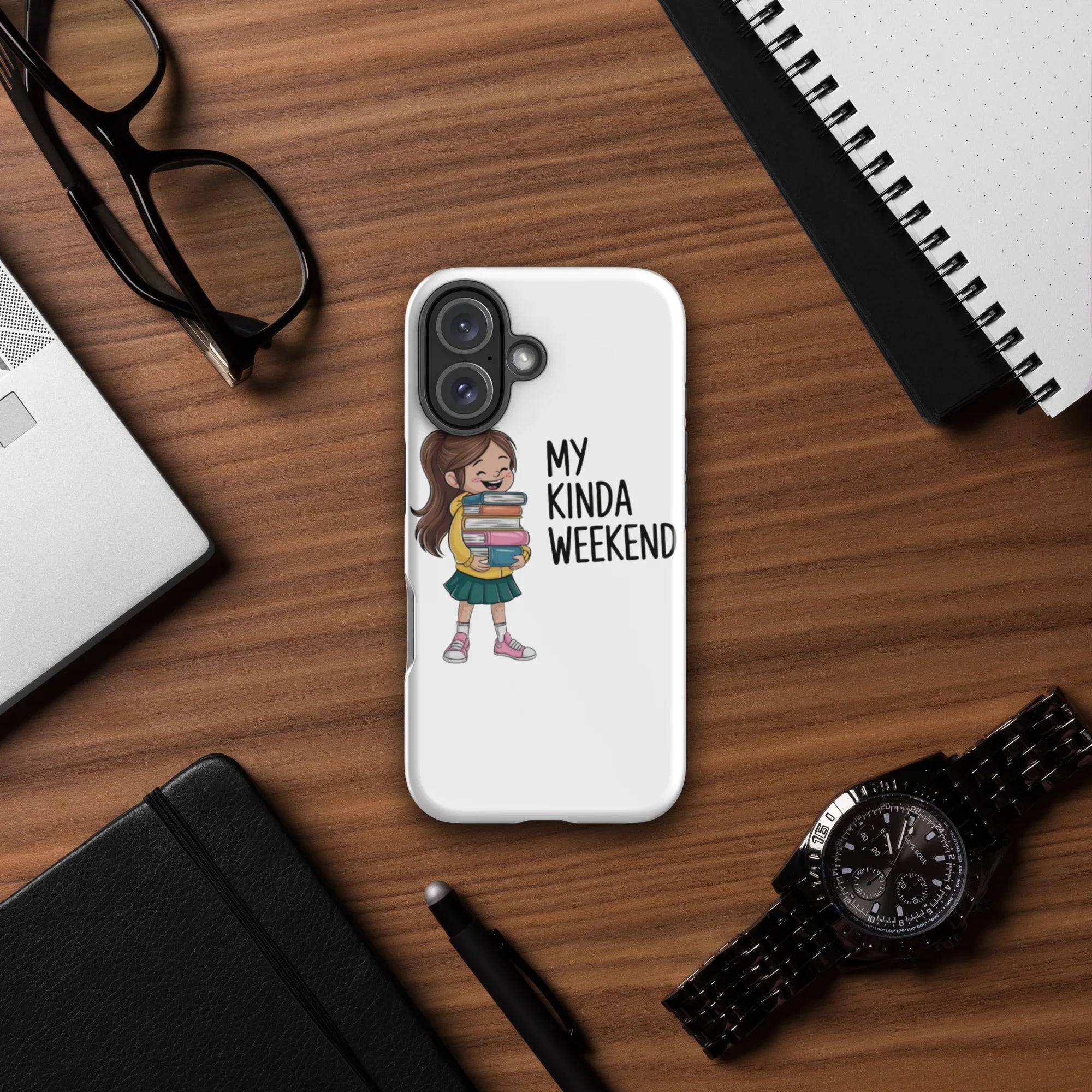 My Kinda Weekend iPhone Case – Book Lover Design for Readers - RaZits