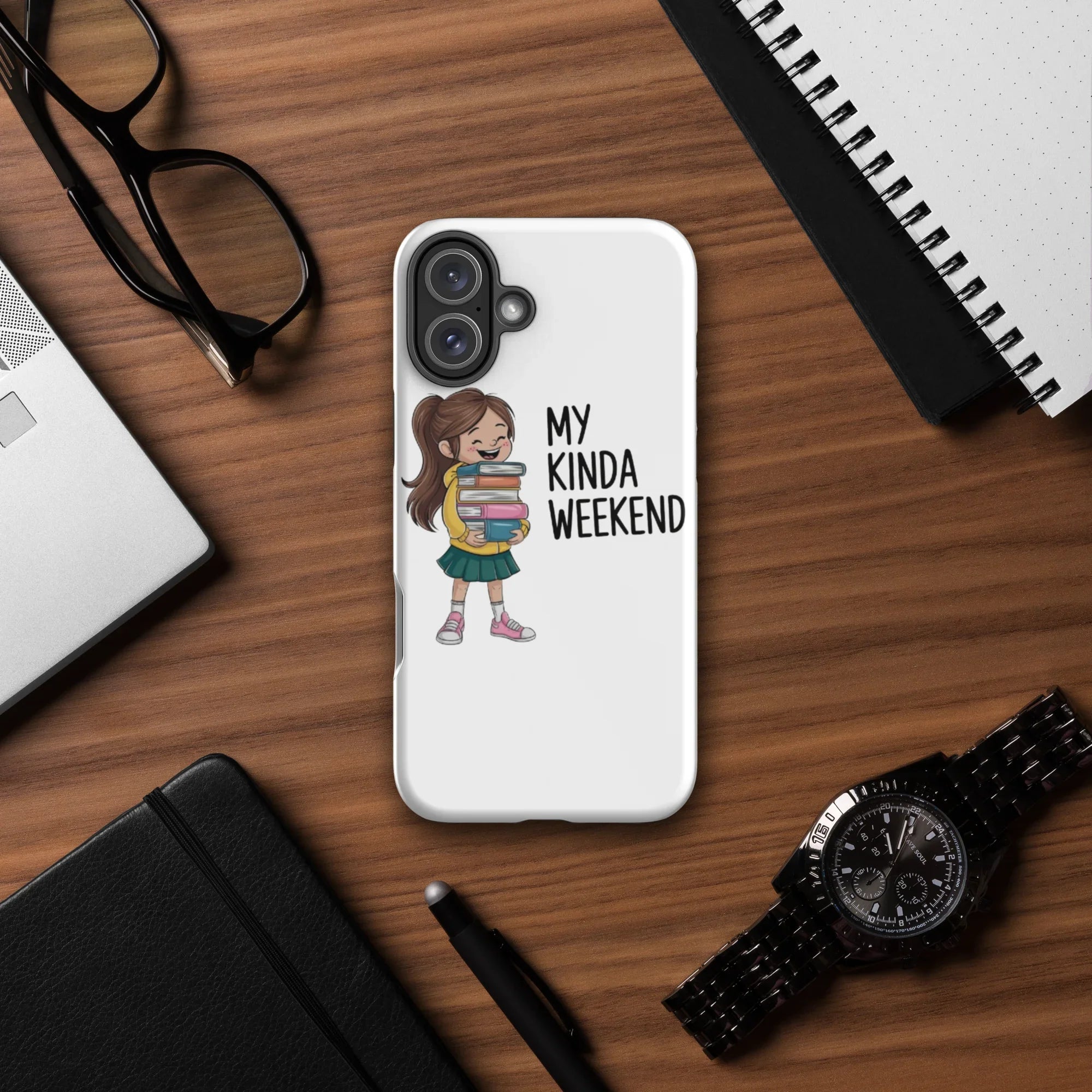 My Kinda Weekend iPhone Case – Book Lover Design for Readers - RaZits