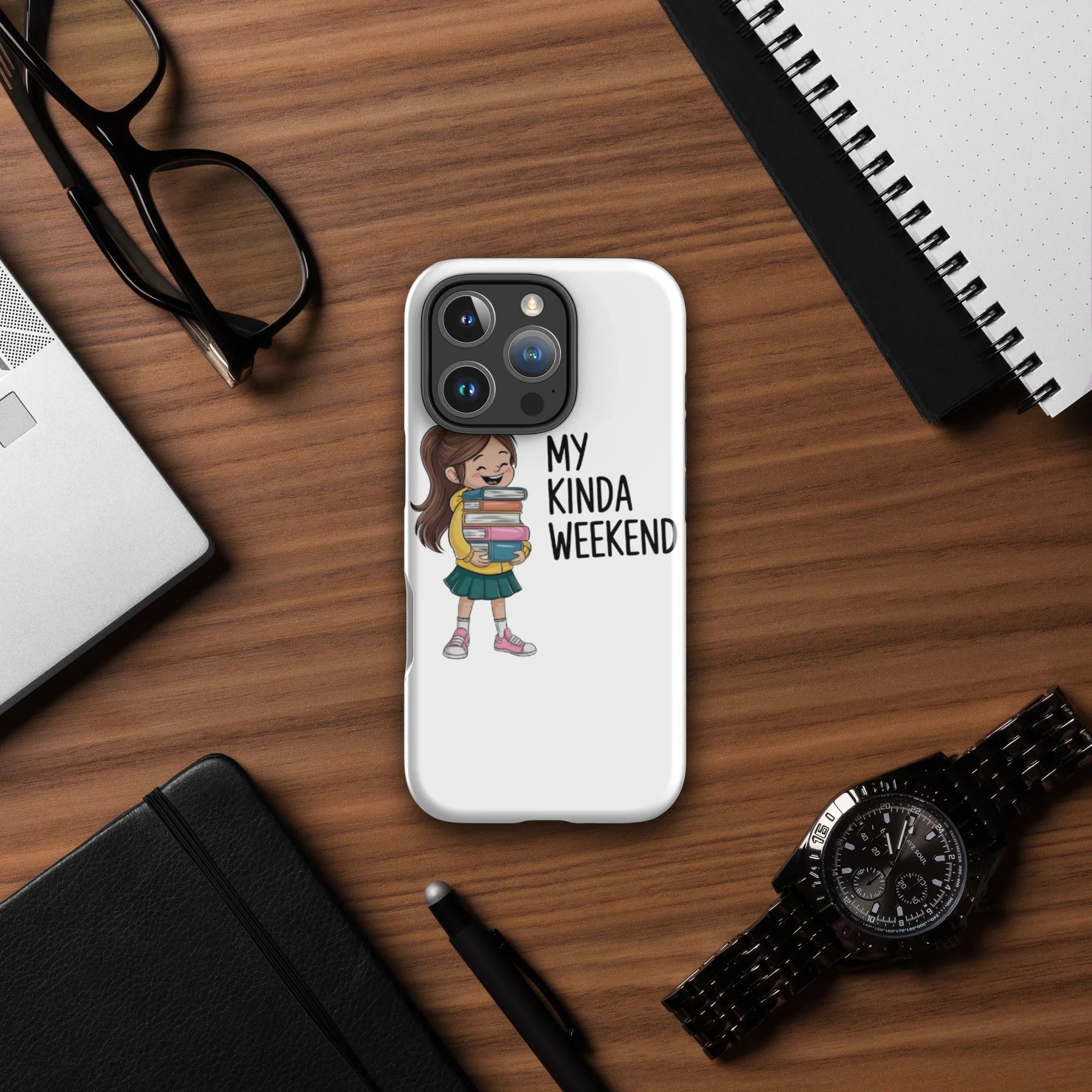 My Kinda Weekend iPhone Case – Book Lover Design for Readers - RaZits