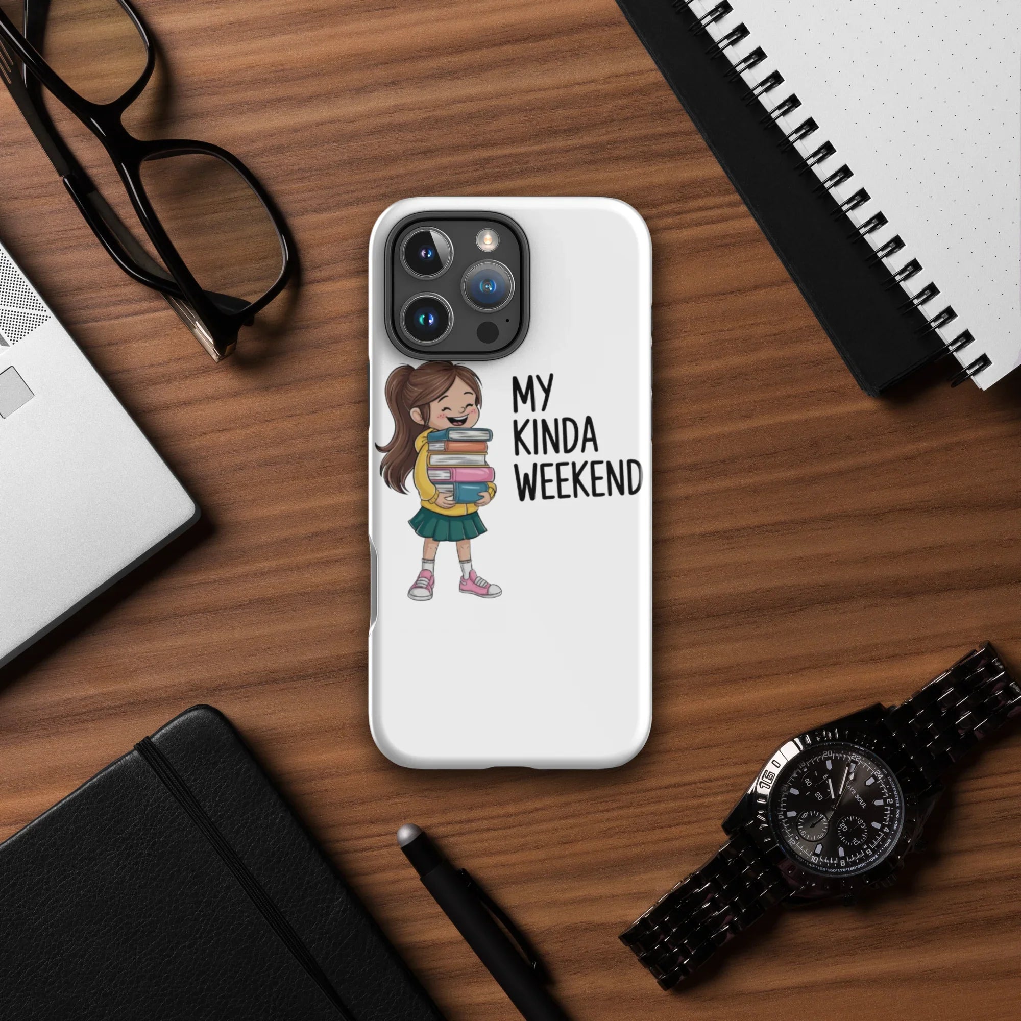 My Kinda Weekend iPhone Case – Book Lover Design for Readers - RaZits
