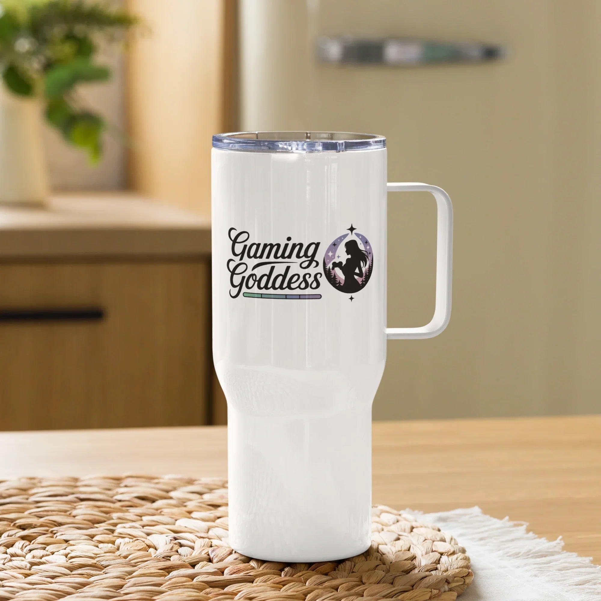 Gaming Goddess Travel Mug – Feminine Gamer Design with Pastel Vibes - RaZits