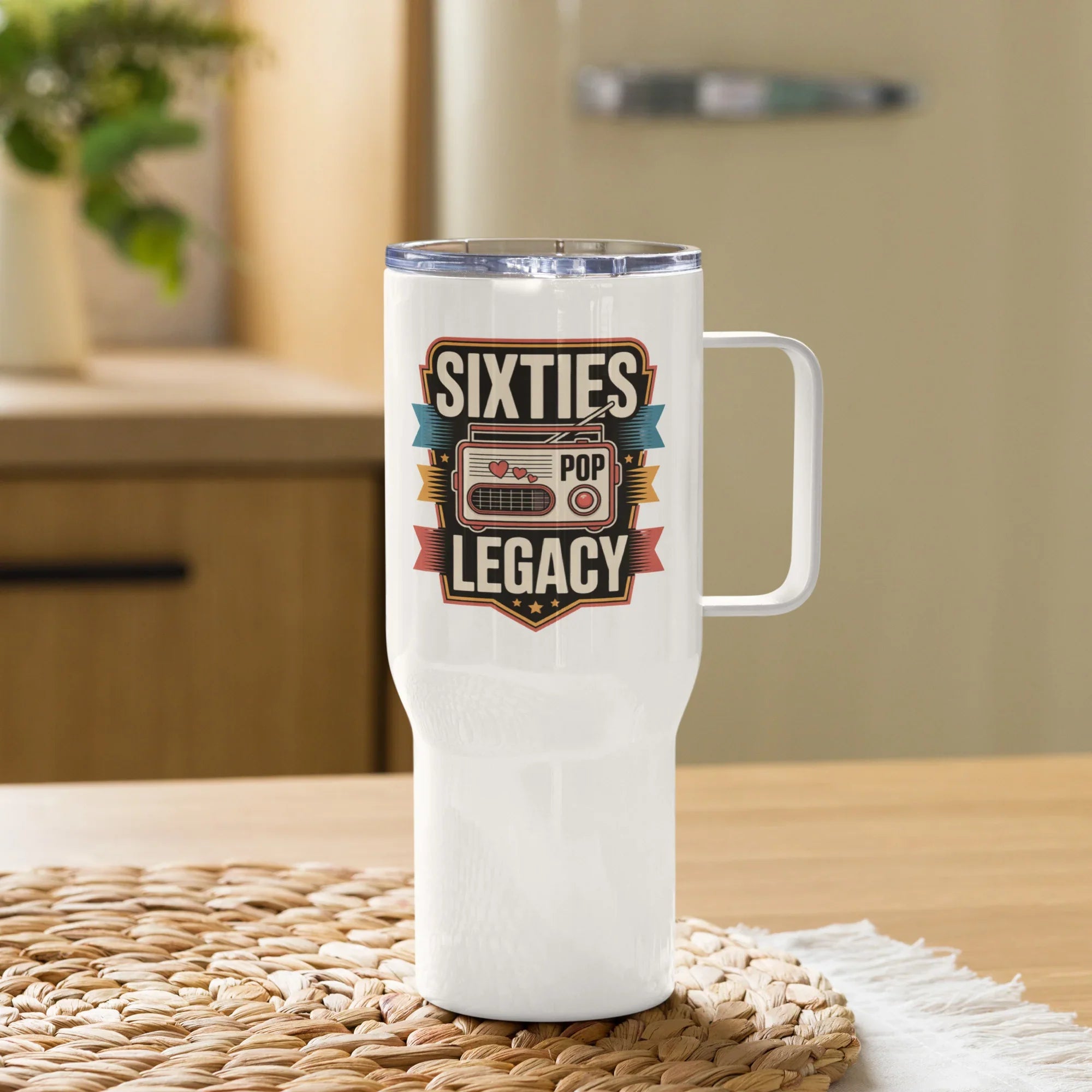 Sixties Pop Legacy – Retro Radio Love Travel Mug - RaZits