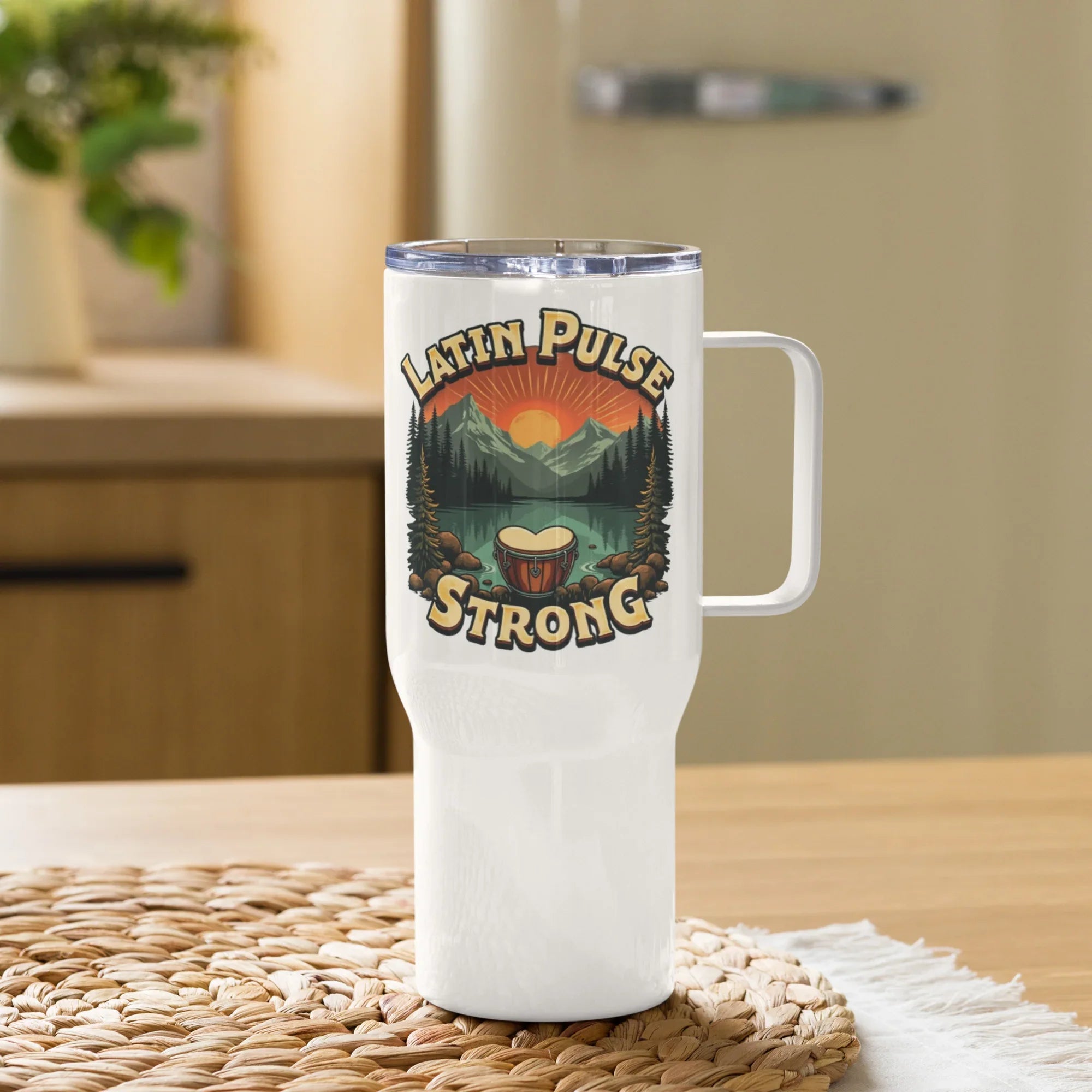 Latin Pulse Strong Mug – Bold Beats & Mountain Drums - RaZits