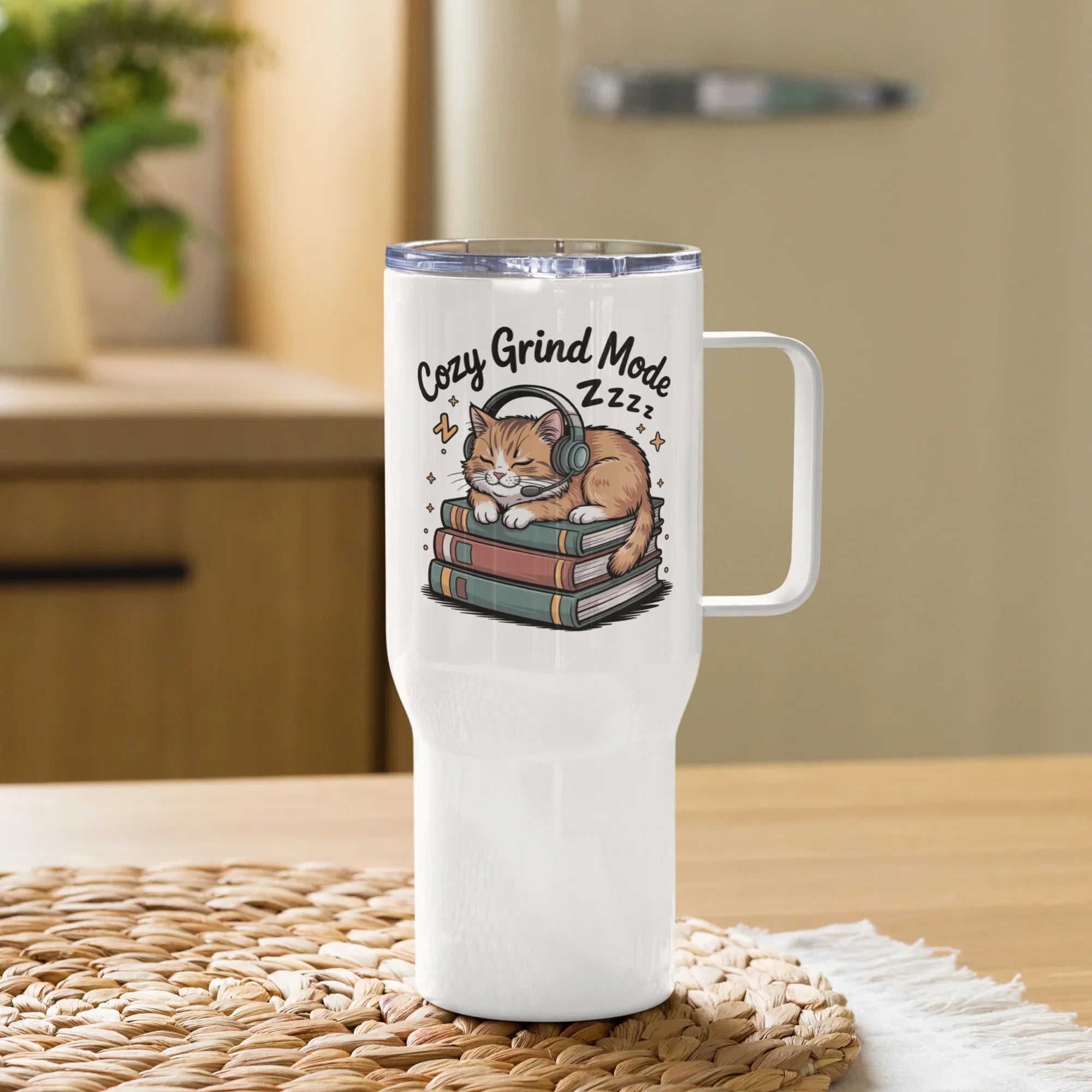 Cozy Grind Mode Gamer Cat Mug – Chill Streamer Vibes for Study and Game Sessions - RaZits
