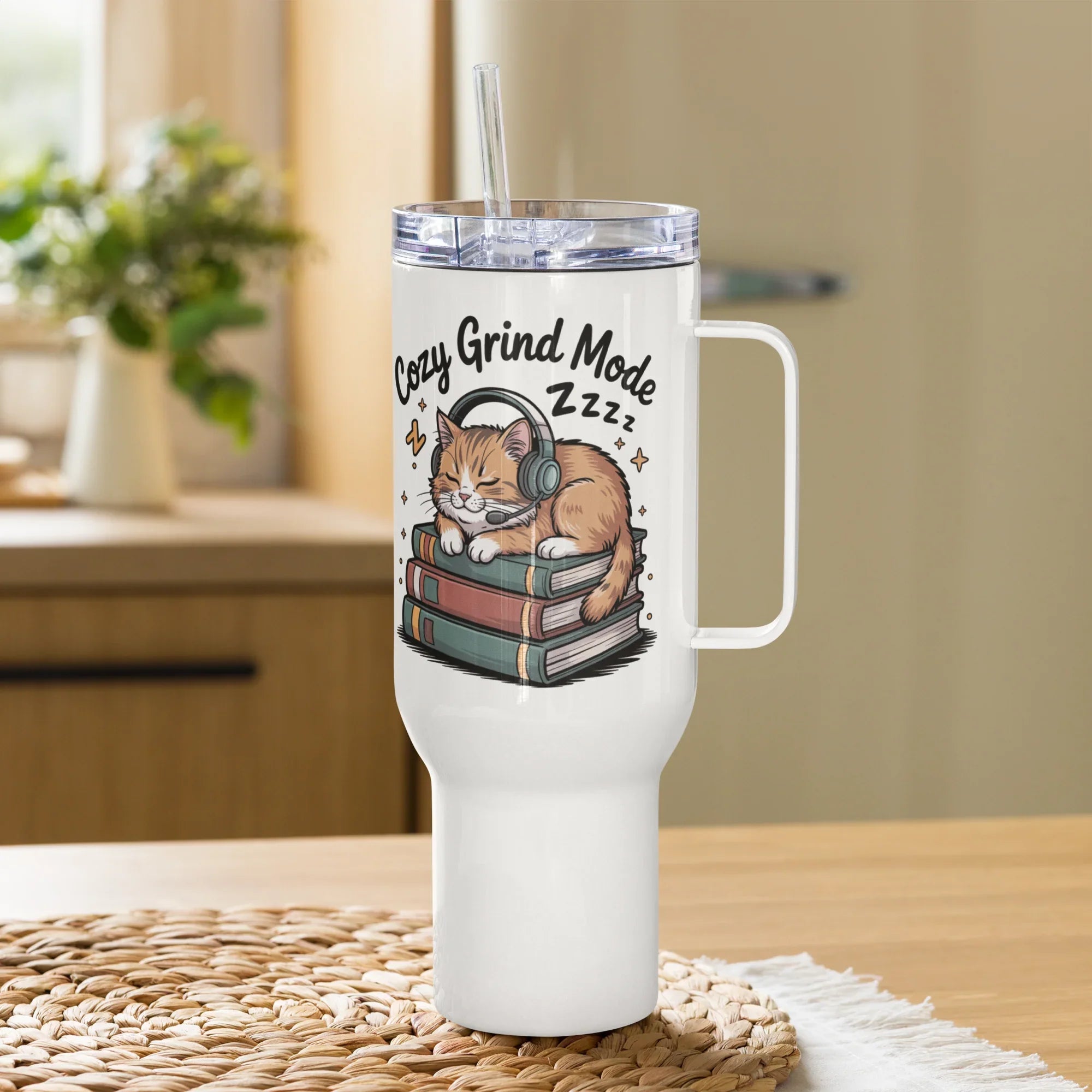 Cozy Grind Mode Gamer Cat Mug – Chill Streamer Vibes for Study and Game Sessions - RaZits