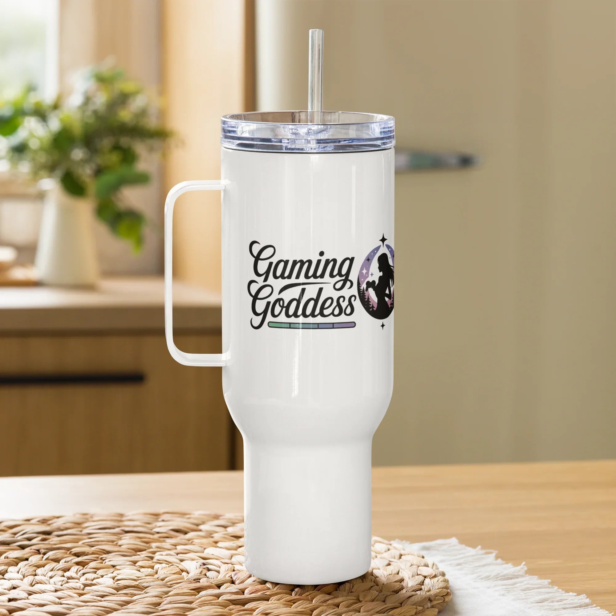 Gaming Goddess Travel Mug – Feminine Gamer Design with Pastel Vibes - RaZits