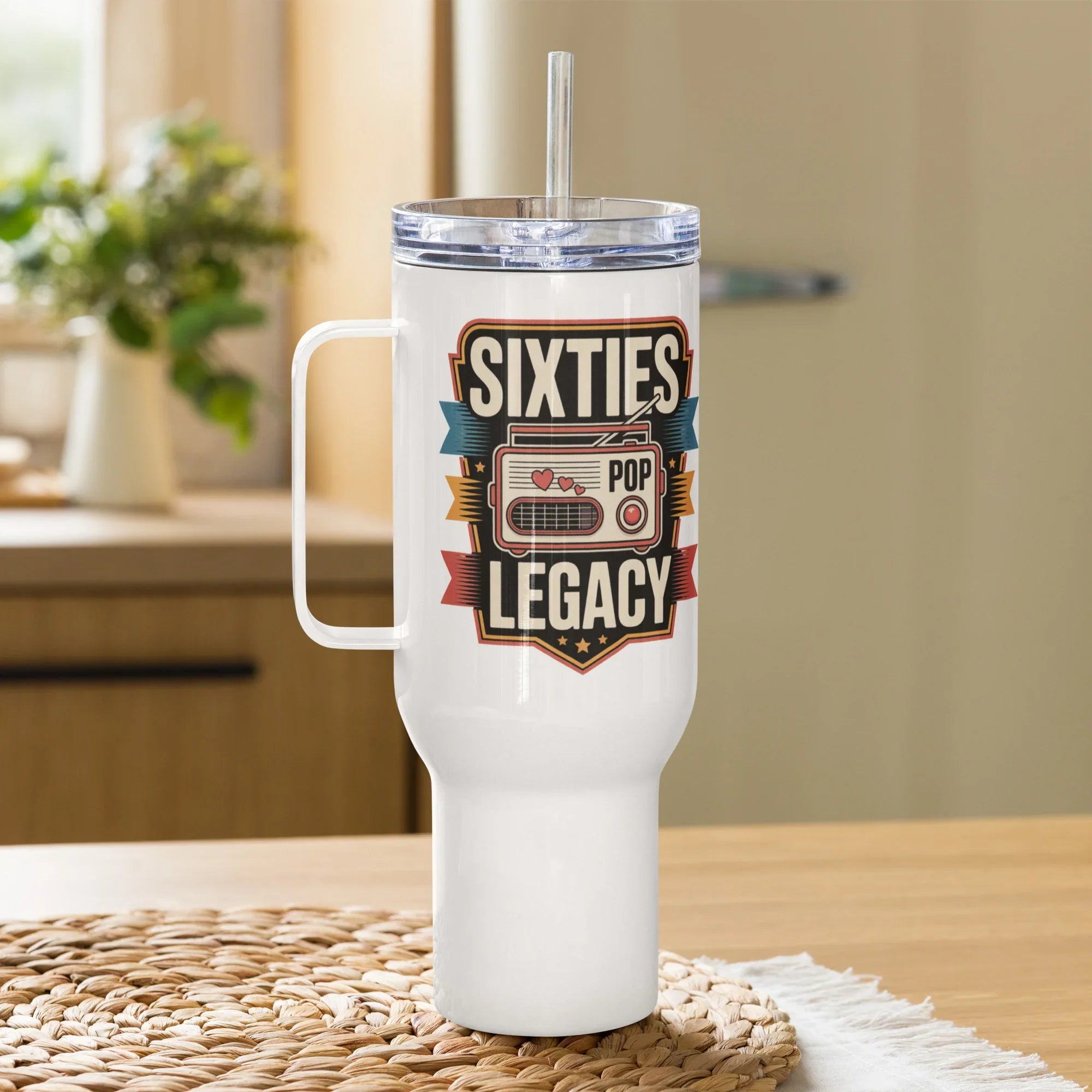Sixties Pop Legacy – Retro Radio Love Travel Mug - RaZits