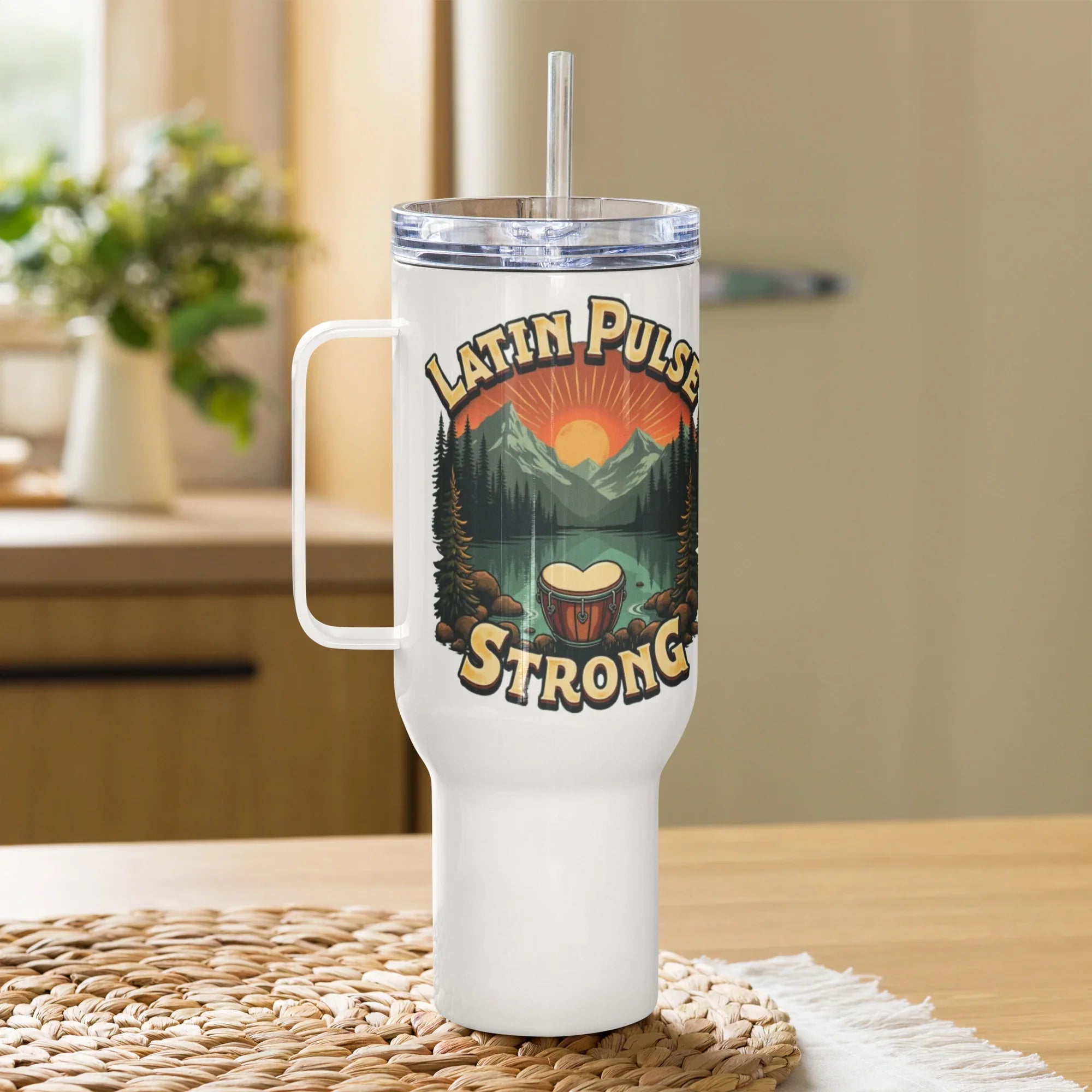 Latin Pulse Strong Mug – Bold Beats & Mountain Drums - RaZits