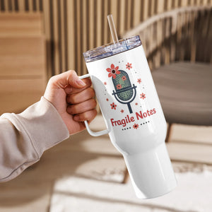 Fragile Notes Mug – Microphone Floral Indie Mug | RaZits