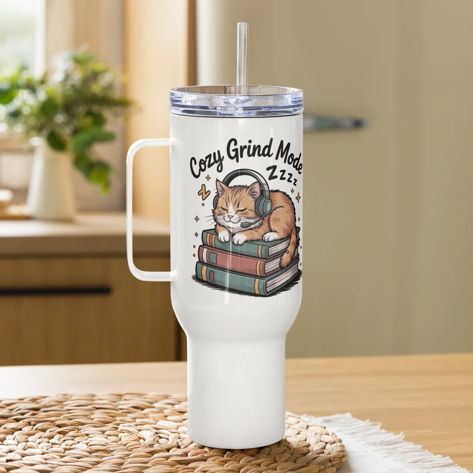 Cozy Grind Mode Gamer Cat Mug – Chill Streamer Vibes for Study and Game Sessions - RaZits