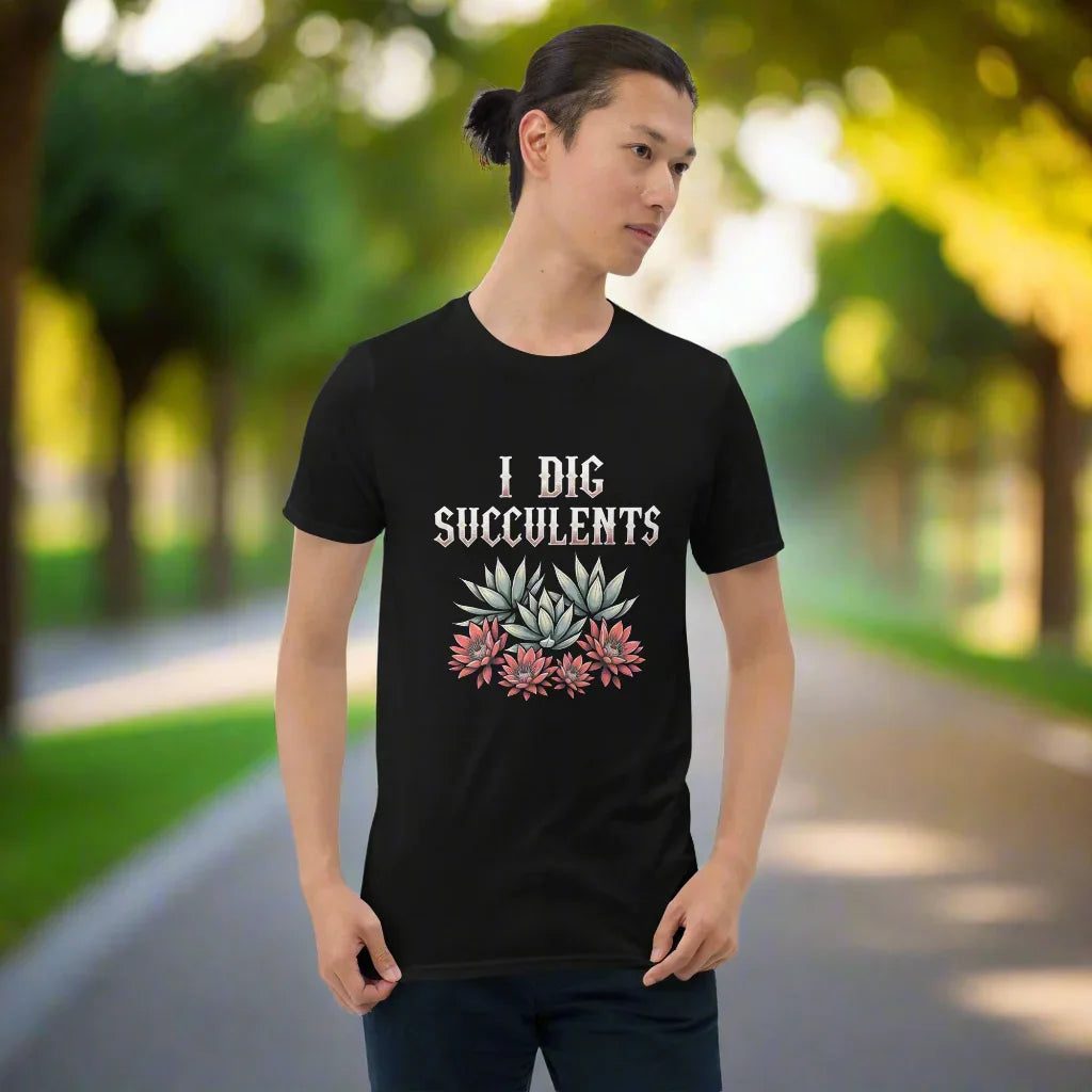 Succulent Lover T-Shirt – I Dig Succulents Graphic Tee - RaZits