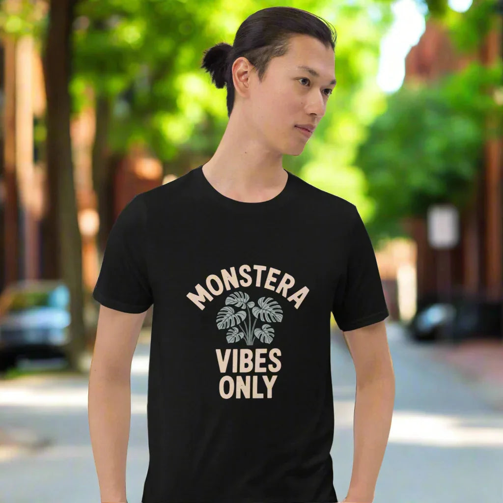 Monstera Plant T-Shirt – Monstera Vibes Only Minimal Tee - RaZits