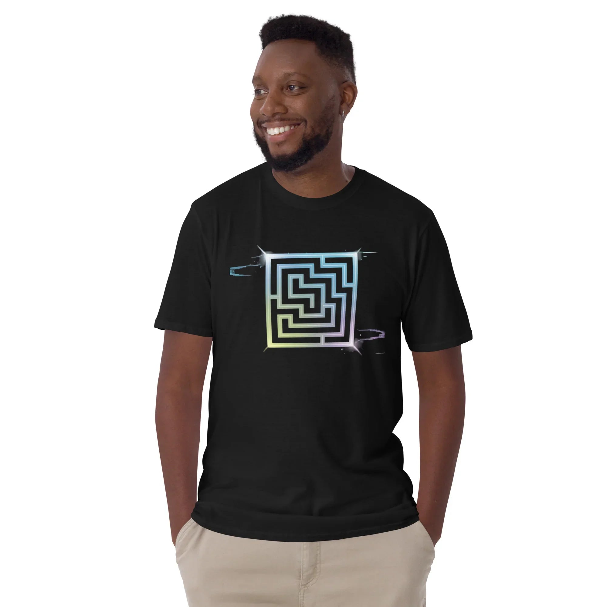 Neon Labyrinth Shirt – Pixel Maze Gamer Tee - RaZits