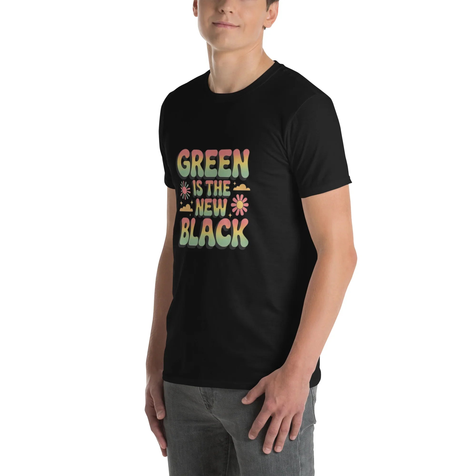 Retro Plant T-Shirt – Green Is the New Black Graphic Tee - RaZits