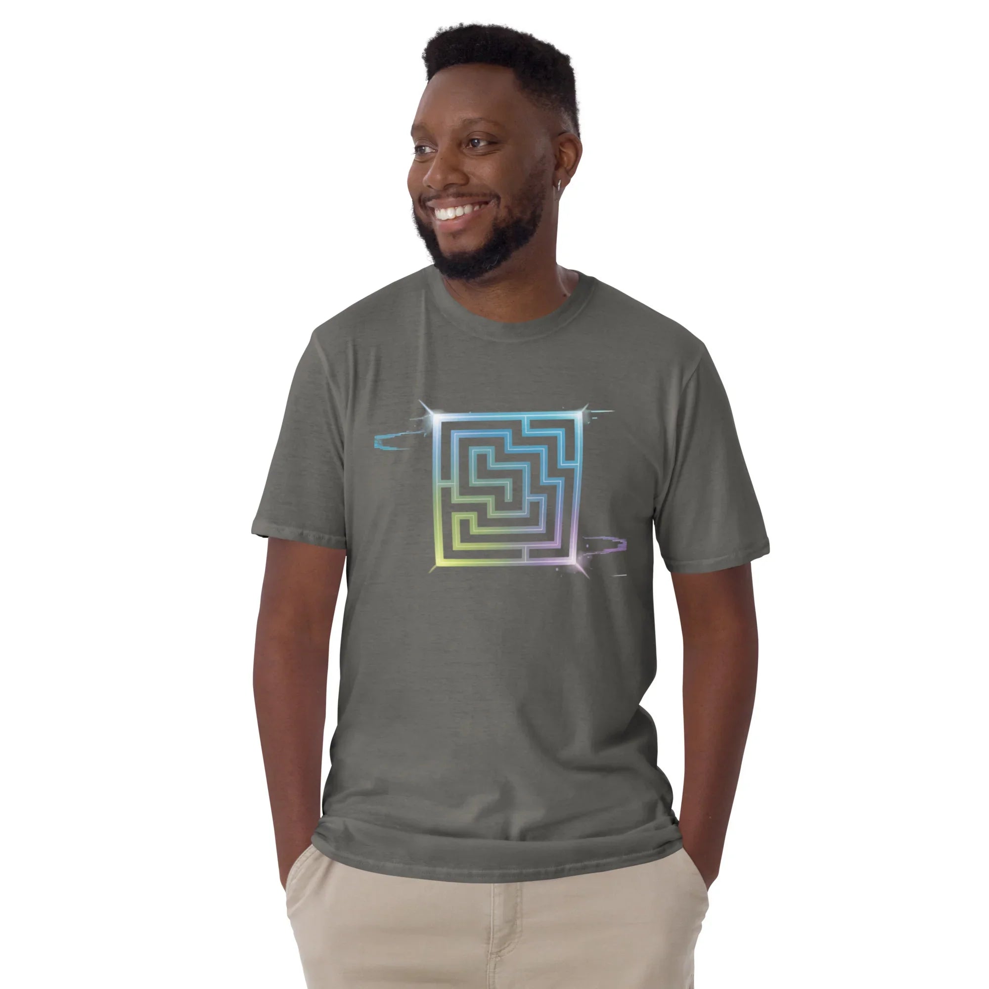 Neon Labyrinth Shirt – Pixel Maze Gamer Tee - RaZits