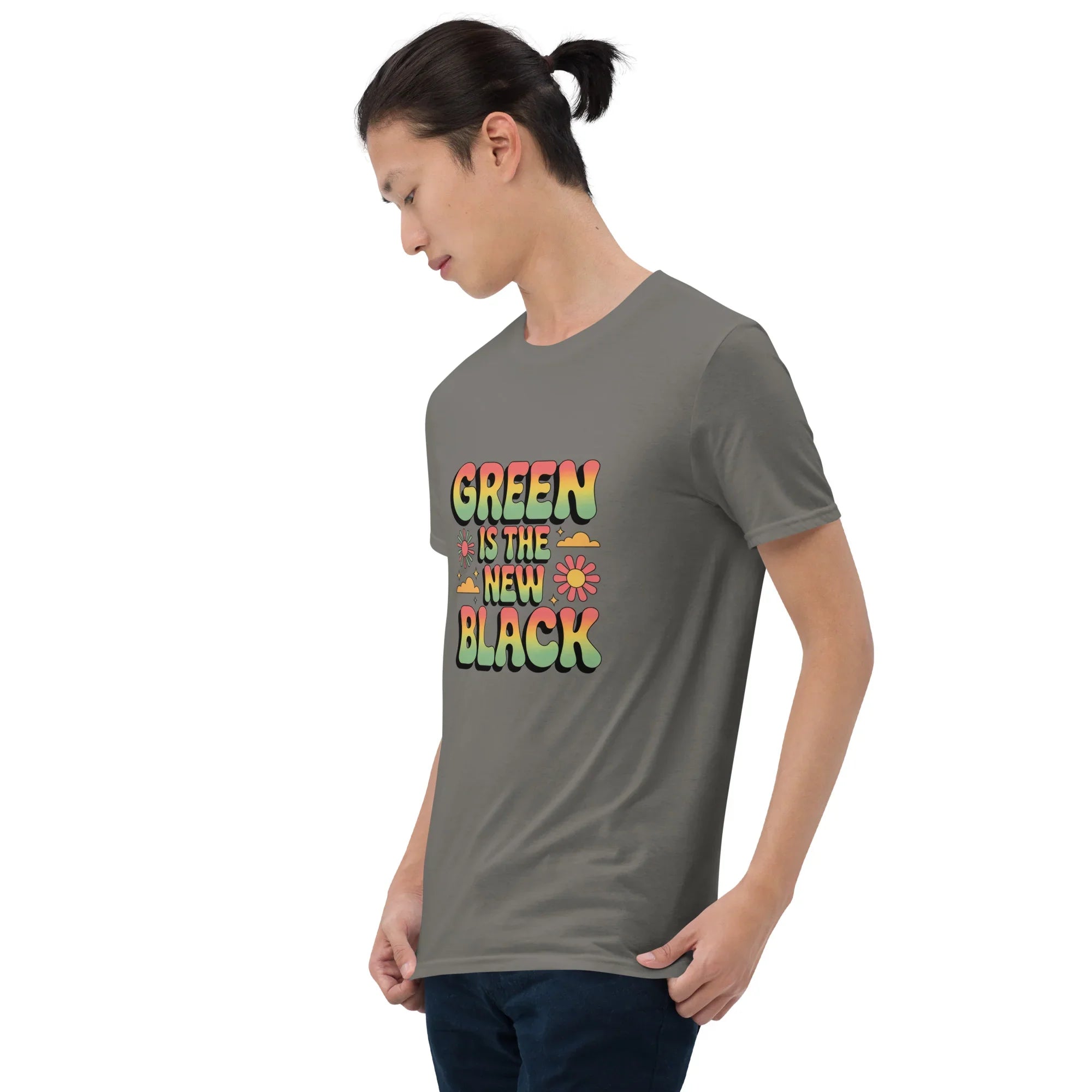 Retro Plant T-Shirt – Green Is the New Black Graphic Tee - RaZits