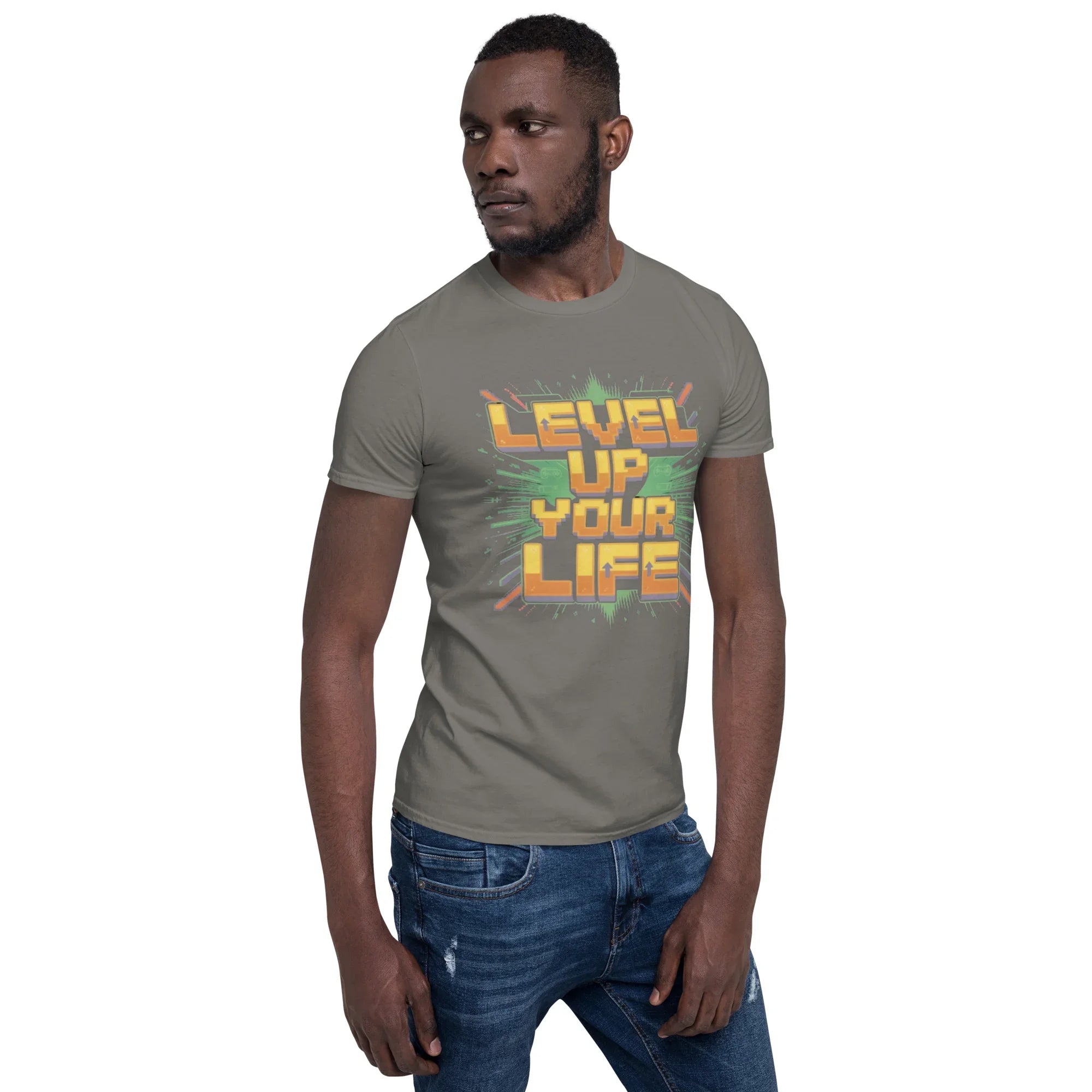 Level Up Your Life T-Shirt – Retro Gaming Pixel Art Tee - RaZits