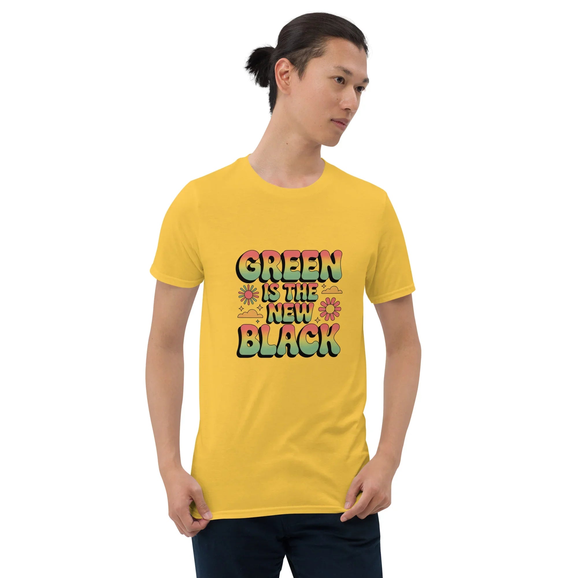 Retro Plant T-Shirt – Green Is the New Black Graphic Tee - RaZits