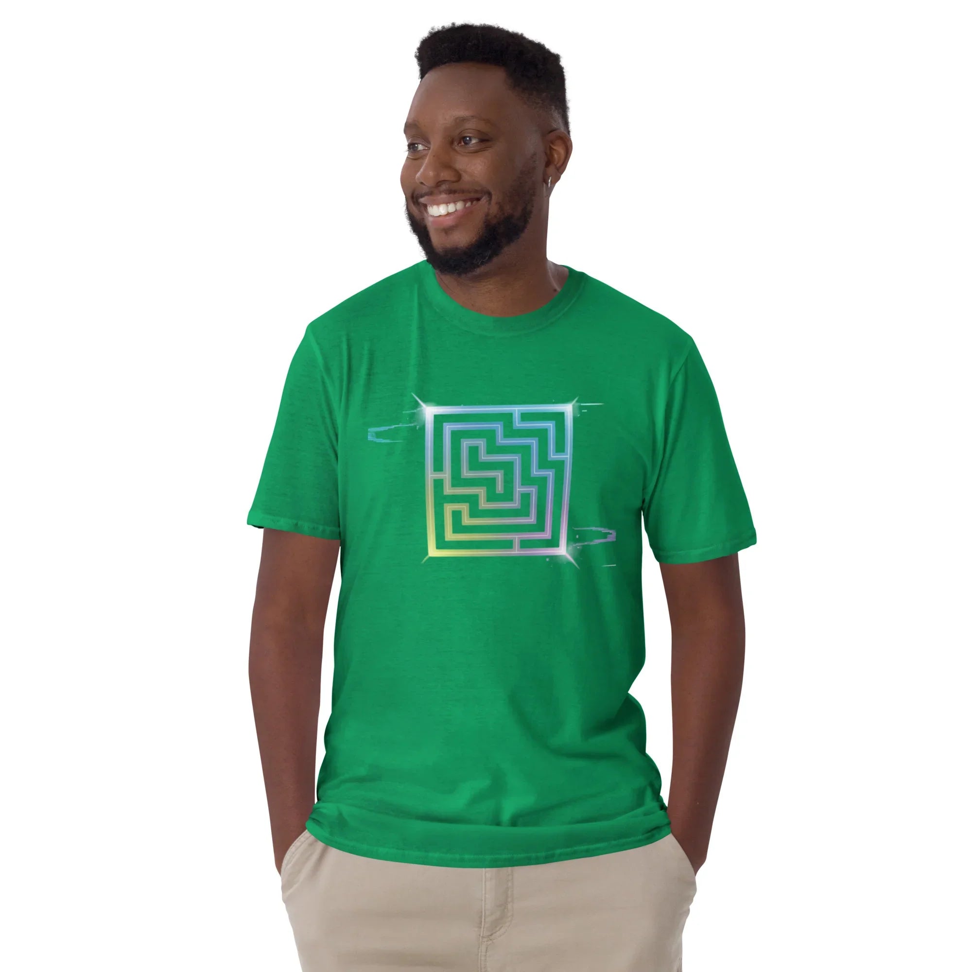 Neon Labyrinth Shirt – Pixel Maze Gamer Tee - RaZits