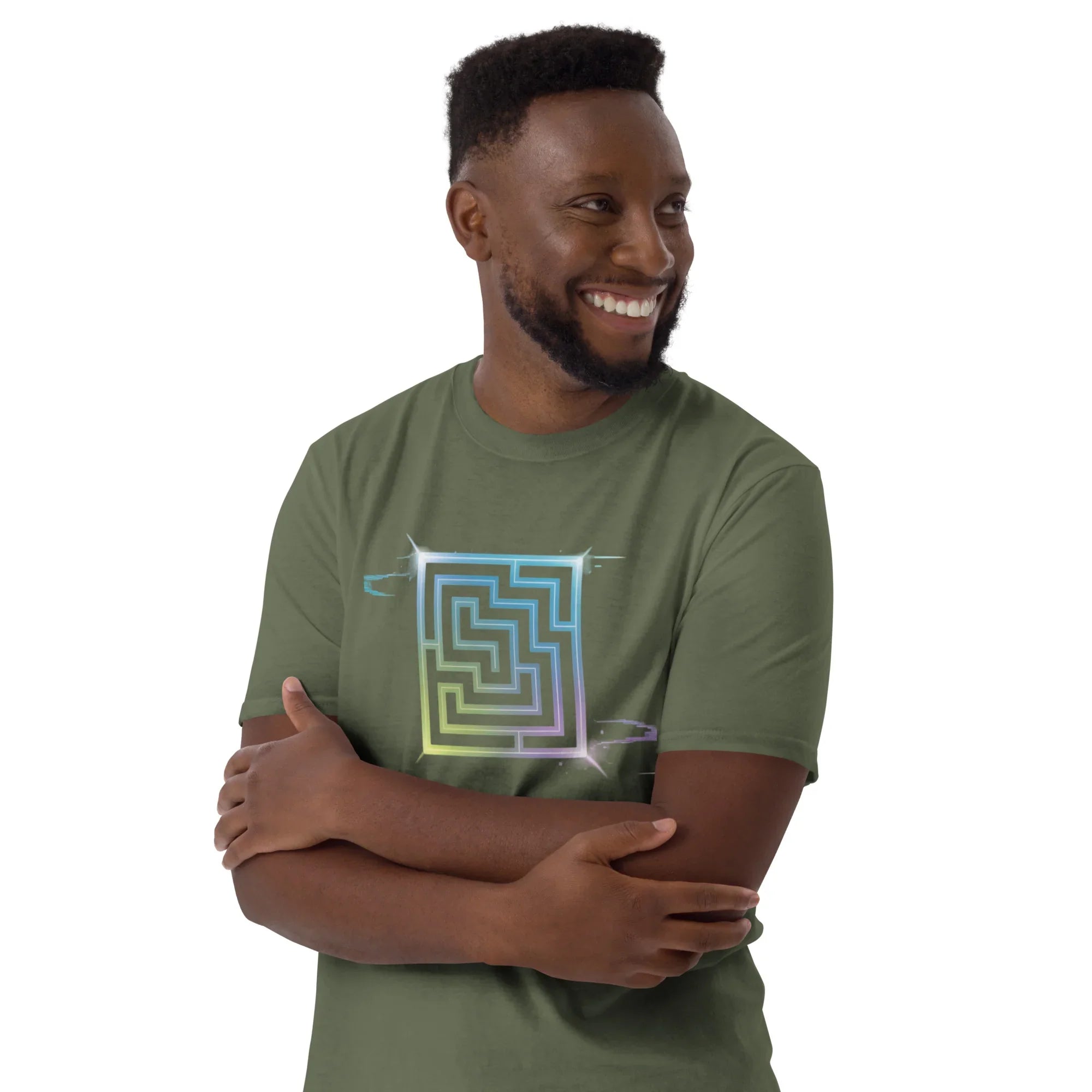 Neon Labyrinth Shirt – Pixel Maze Gamer Tee - RaZits