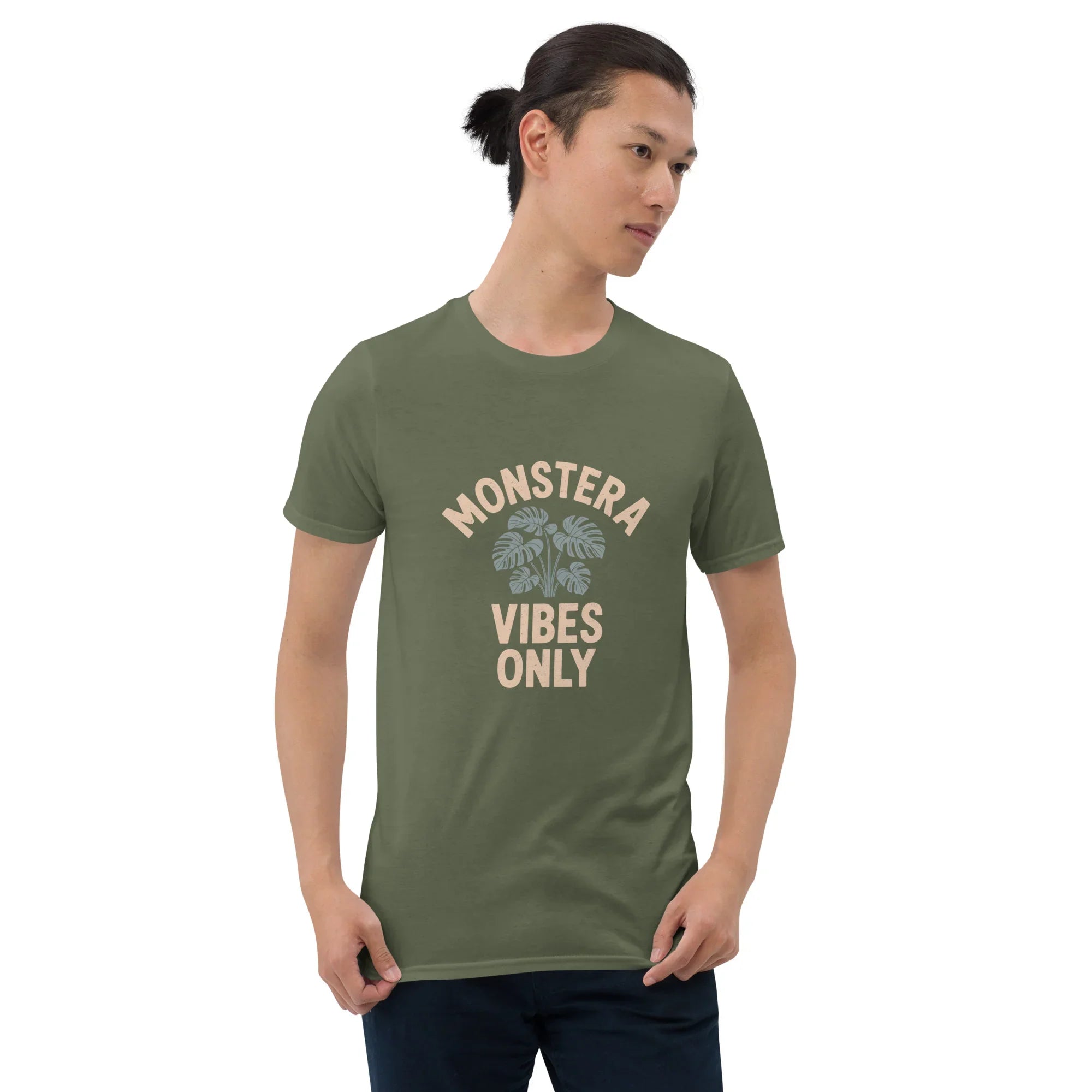 Monstera Plant T-Shirt – Monstera Vibes Only Minimal Tee - RaZits