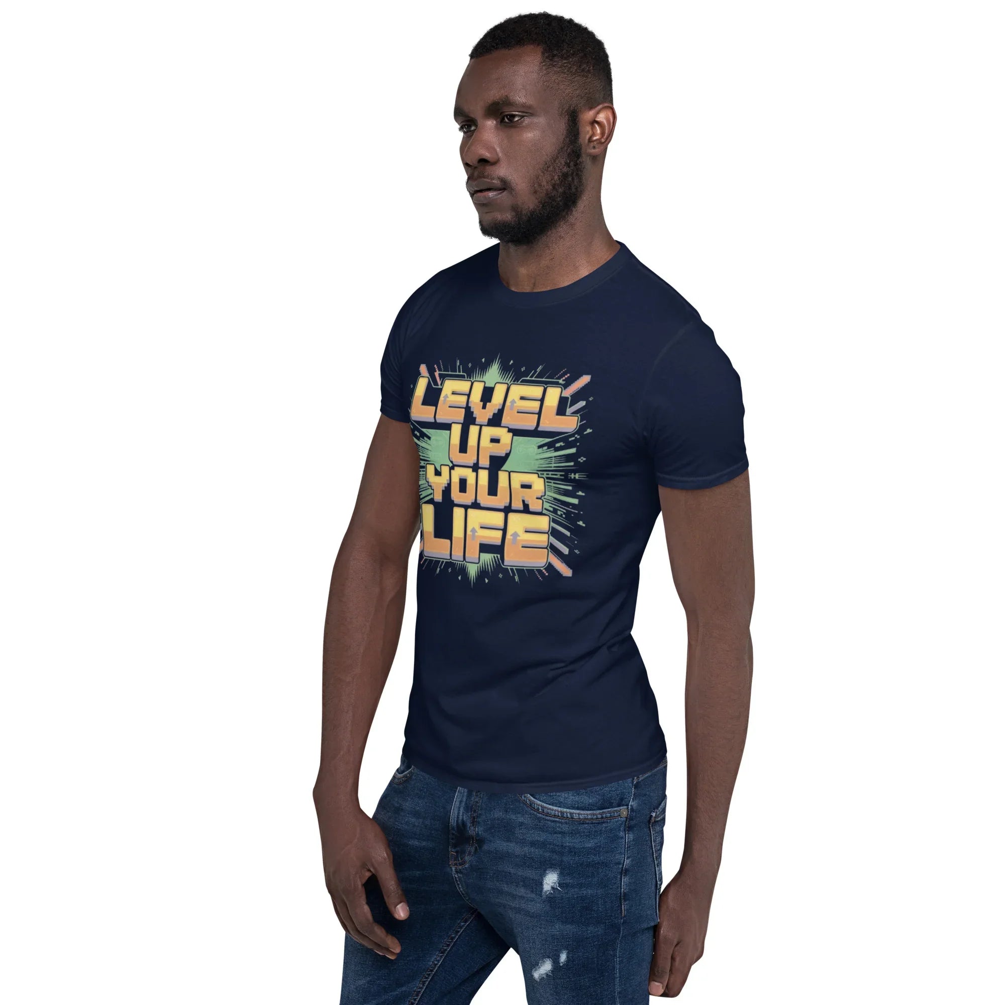 Level Up Your Life T-Shirt – Retro Gaming Pixel Art Tee - RaZits