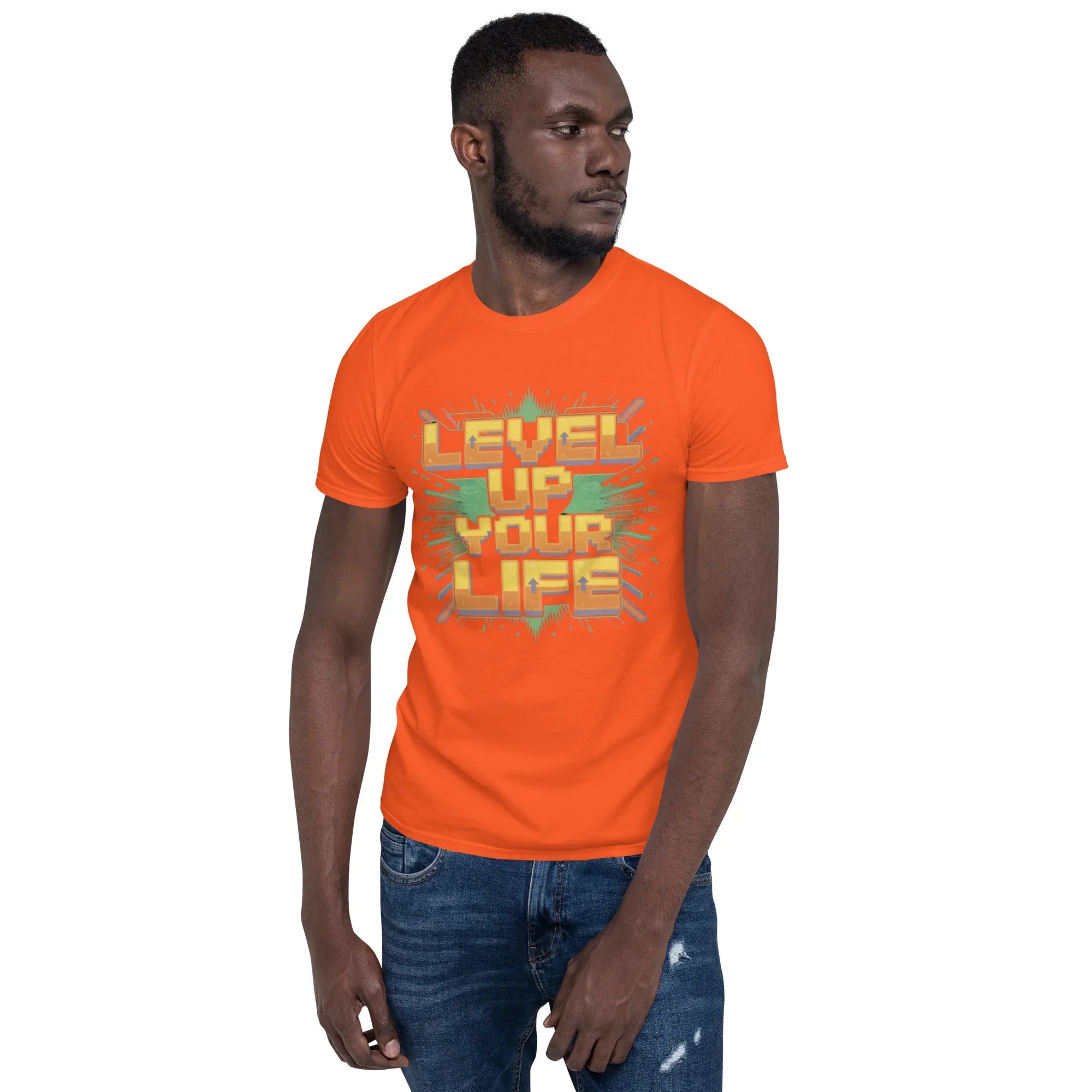 Level Up Your Life T-Shirt – Retro Gaming Pixel Art Tee - RaZits
