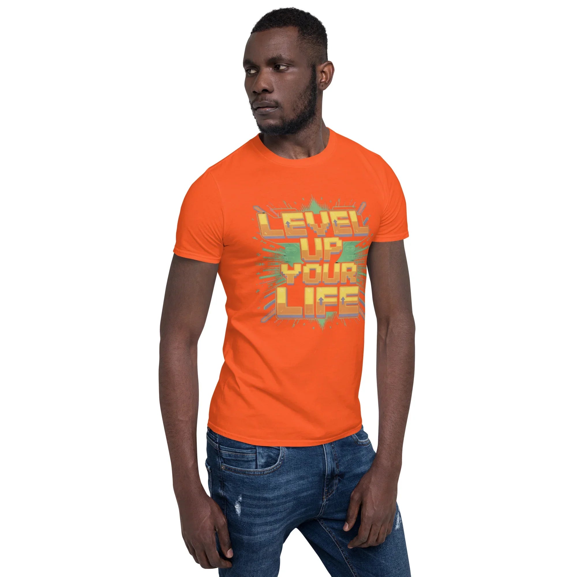 Level Up Your Life T-Shirt – Retro Gaming Pixel Art Tee - RaZits
