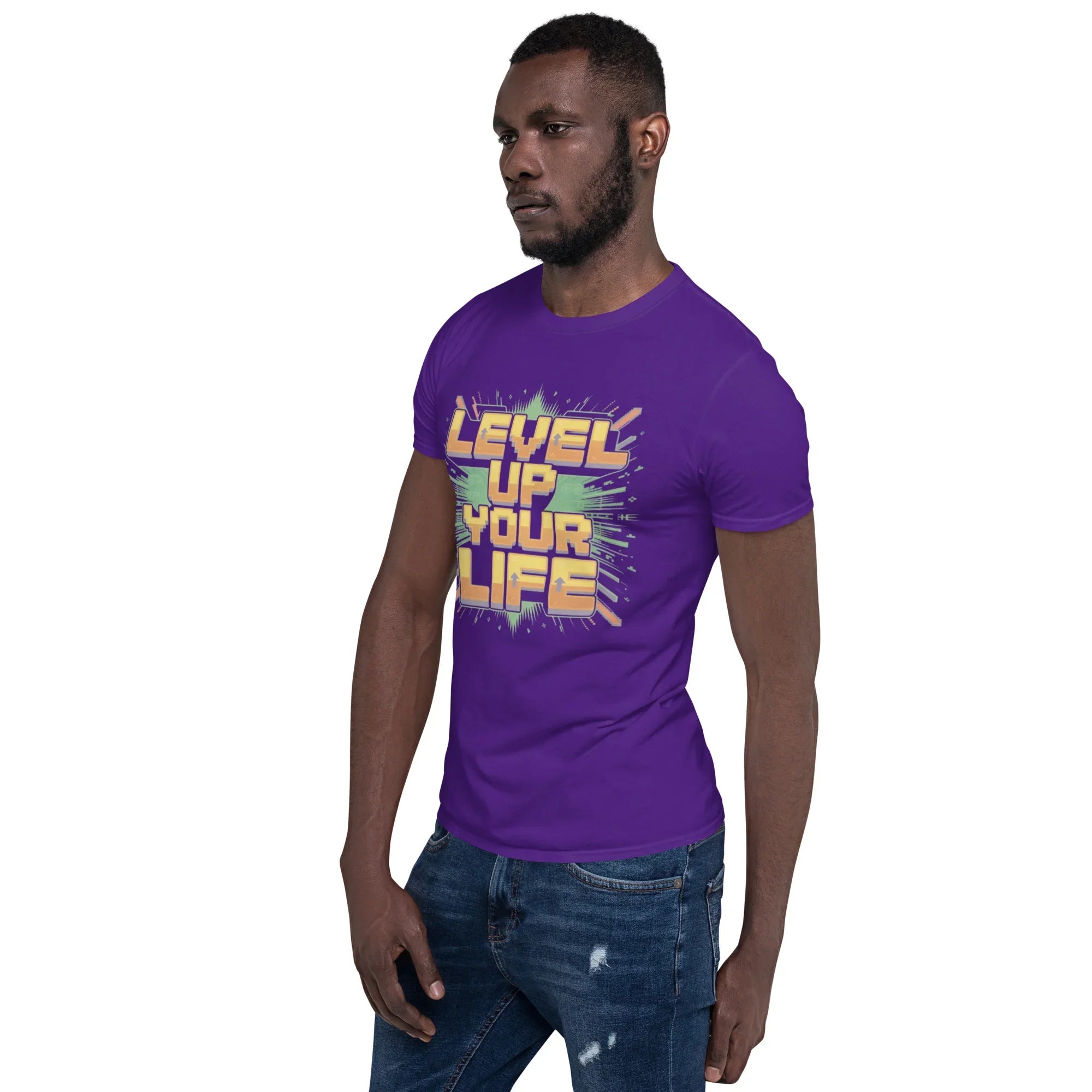 Level Up Your Life T-Shirt – Retro Gaming Pixel Art Tee - RaZits
