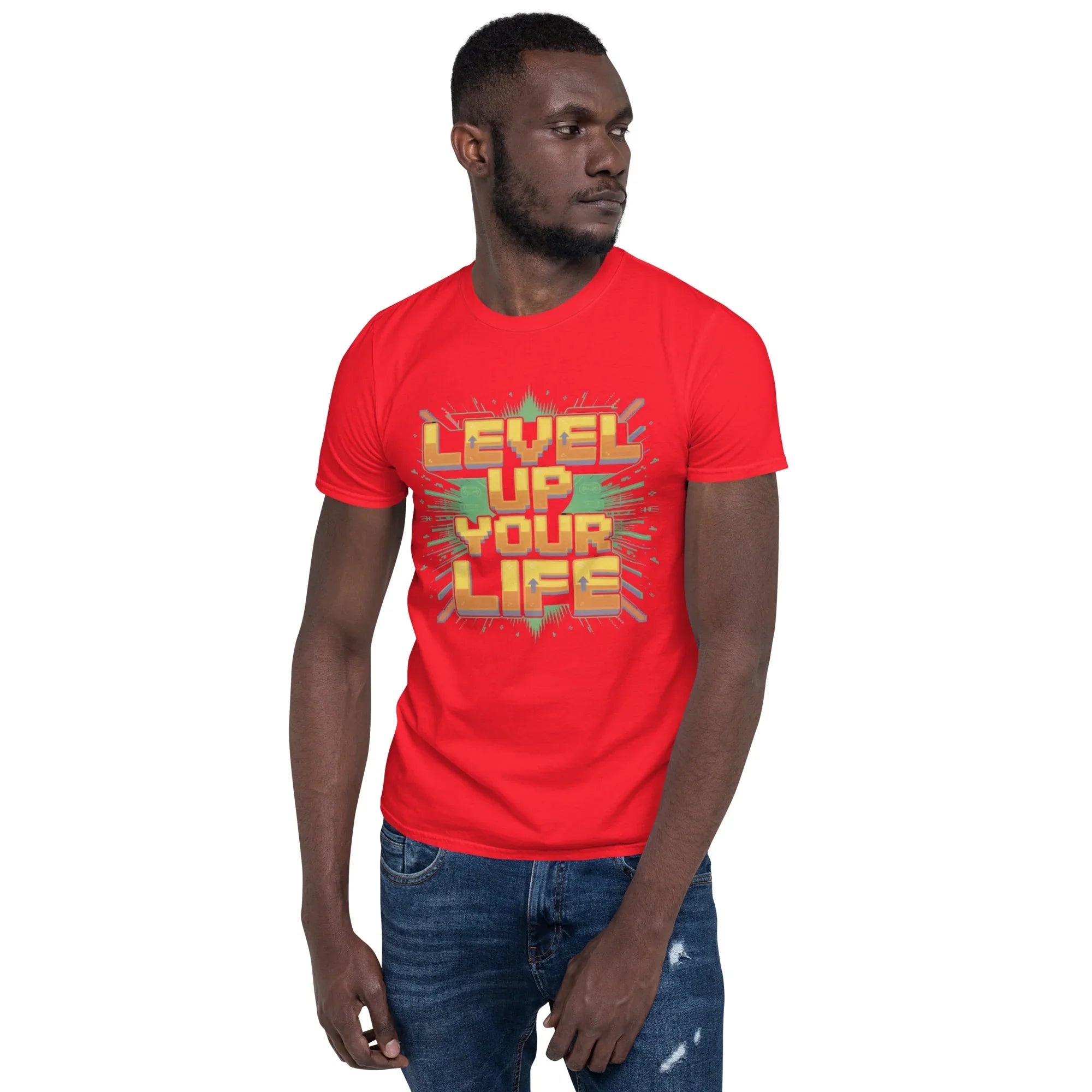 Level Up Your Life T-Shirt – Retro Gaming Pixel Art Tee - RaZits