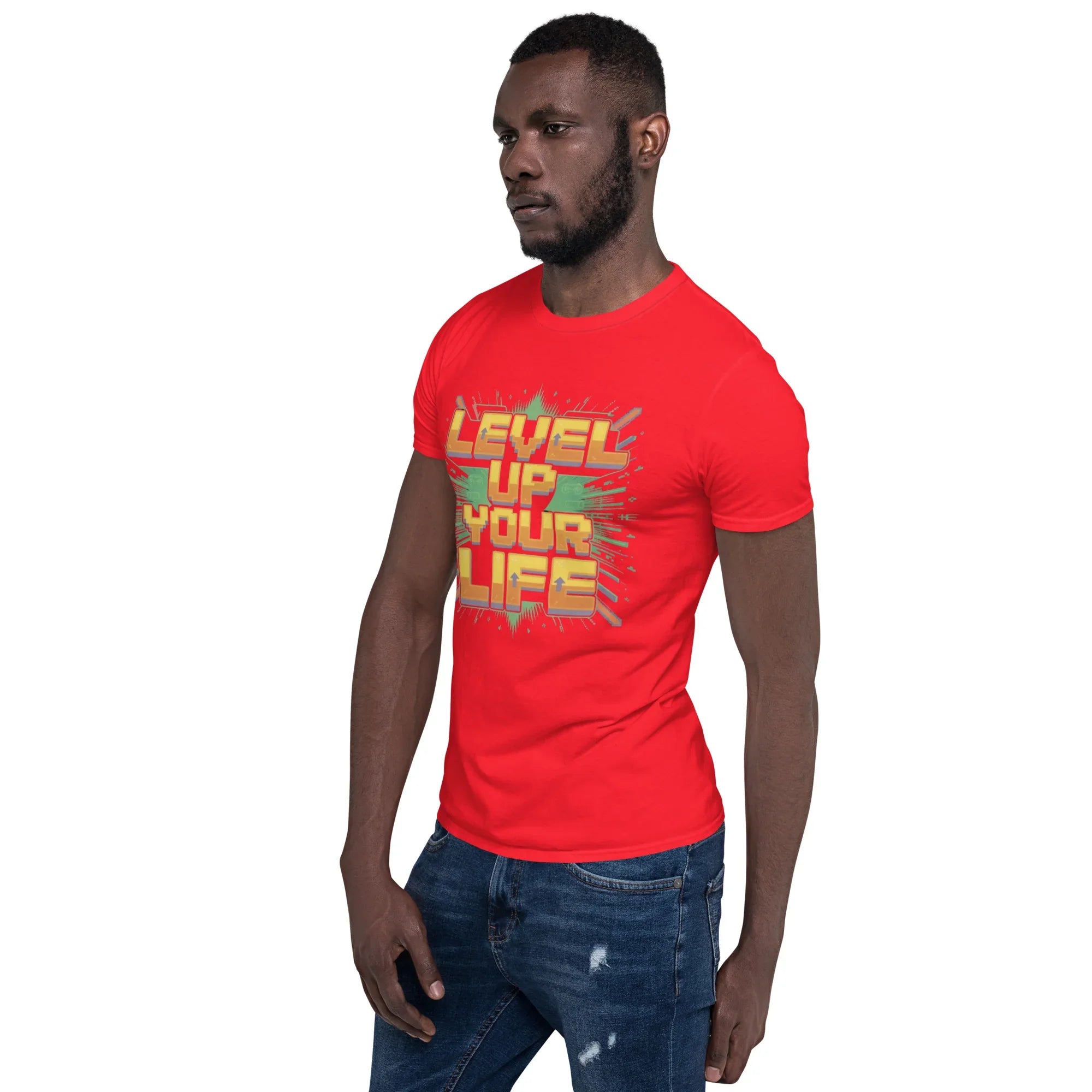 Level Up Your Life T-Shirt – Retro Gaming Pixel Art Tee - RaZits